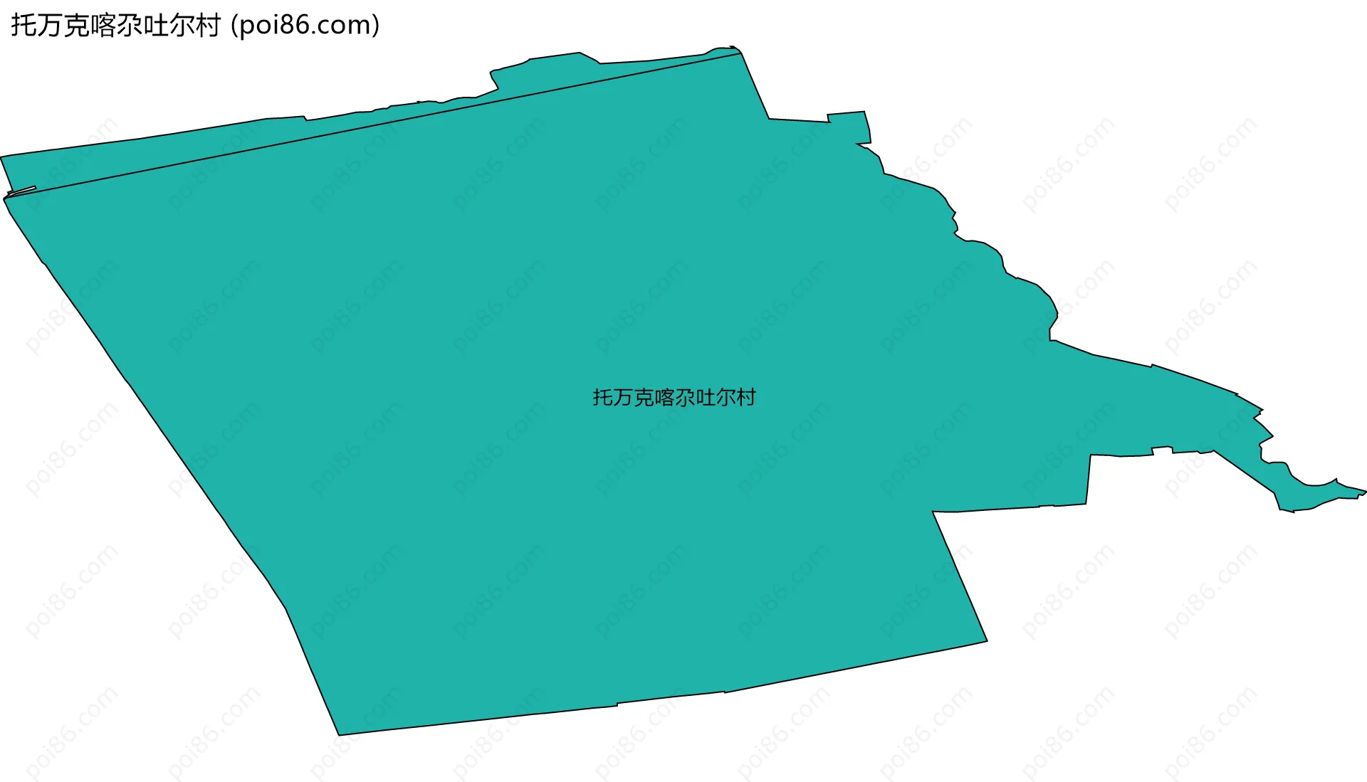托万克喀尕吐尔村边界地图