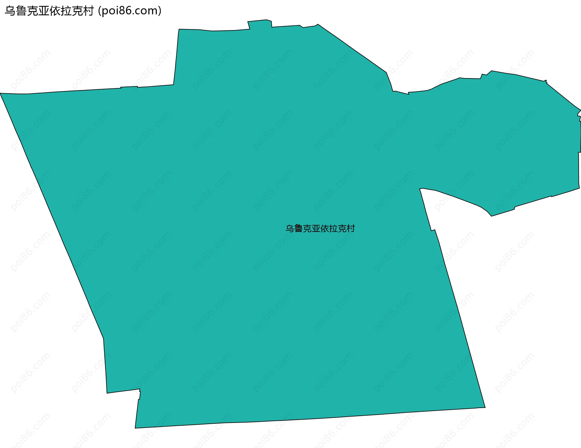 乌鲁克亚依拉克村边界地图