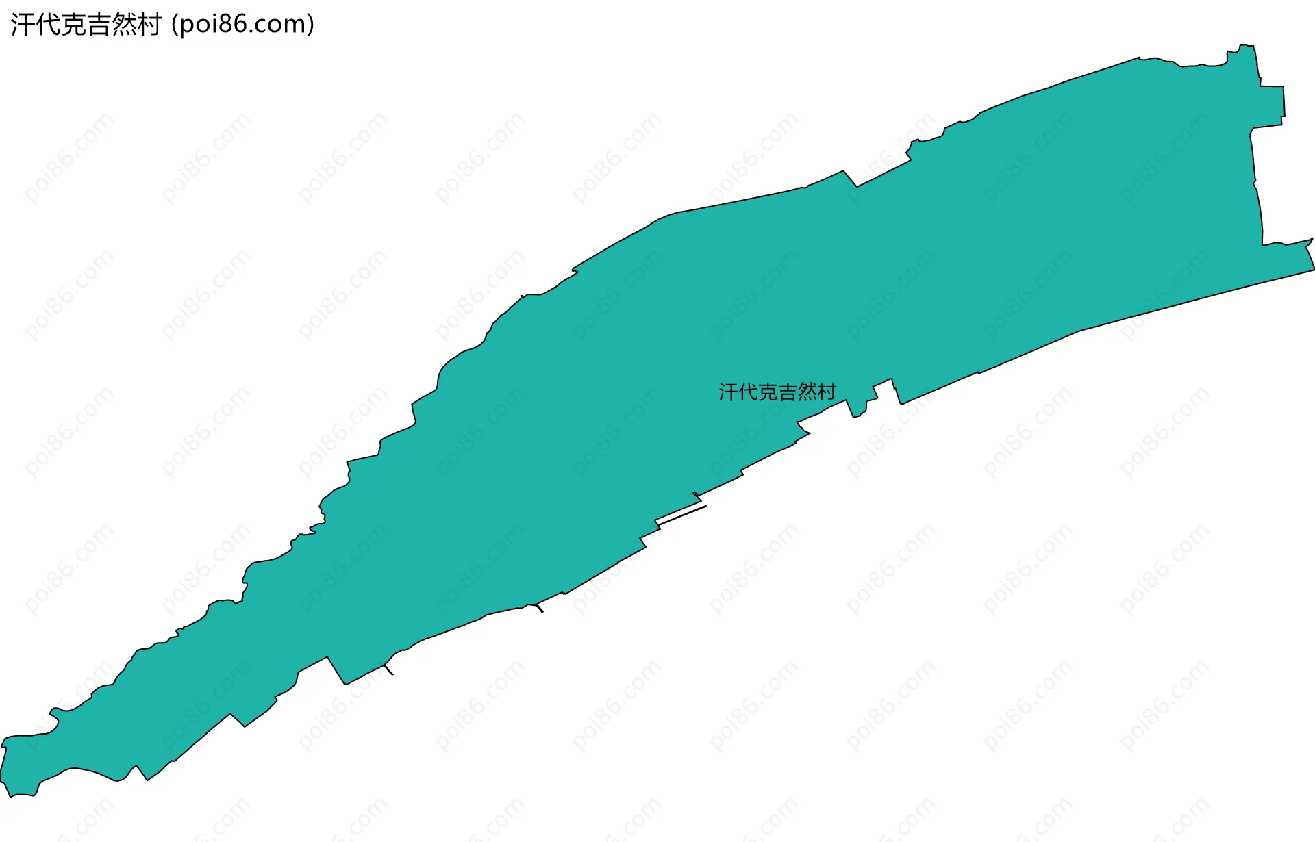 汗代克吉然村边界地图