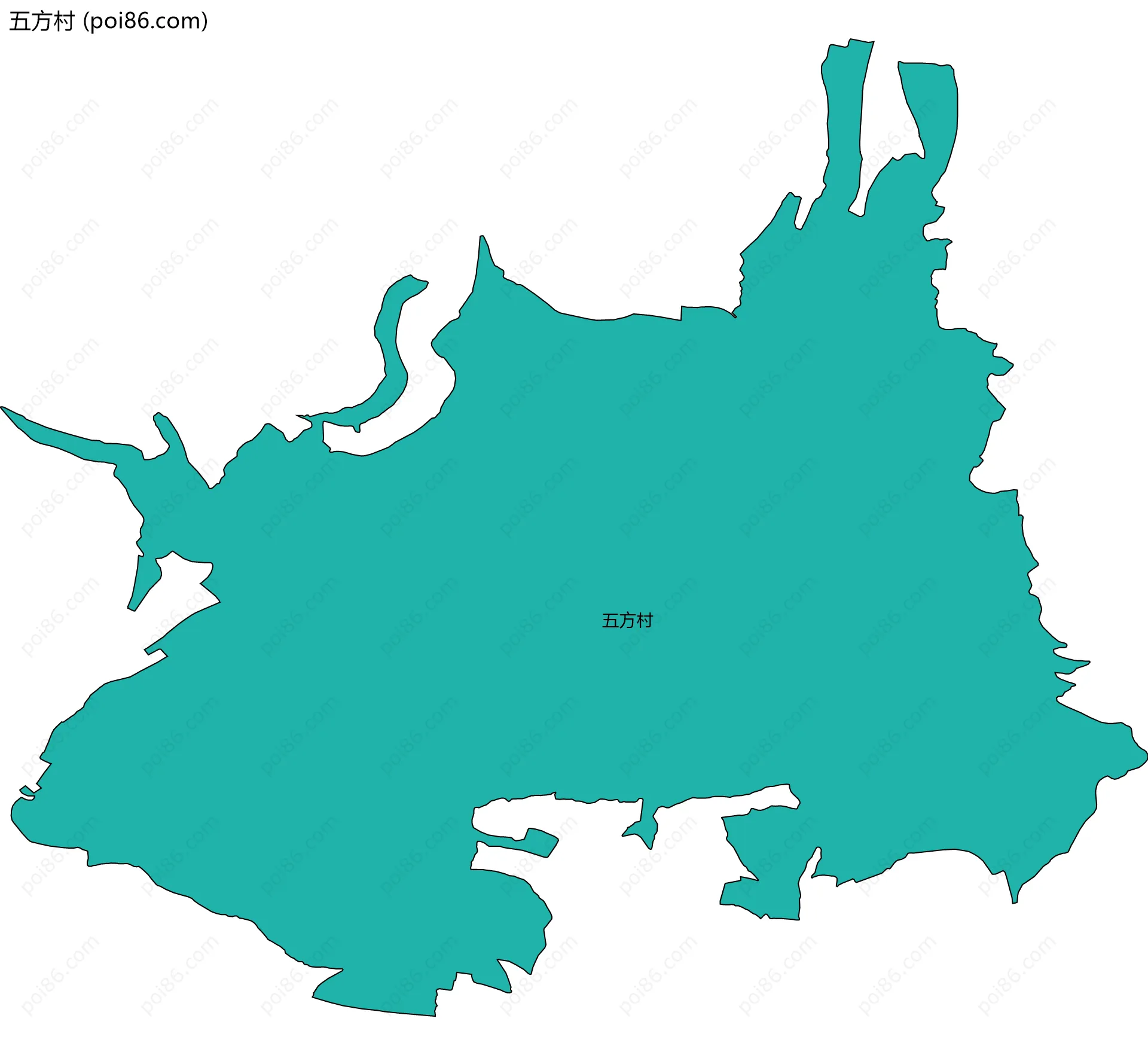 五方村边界地图