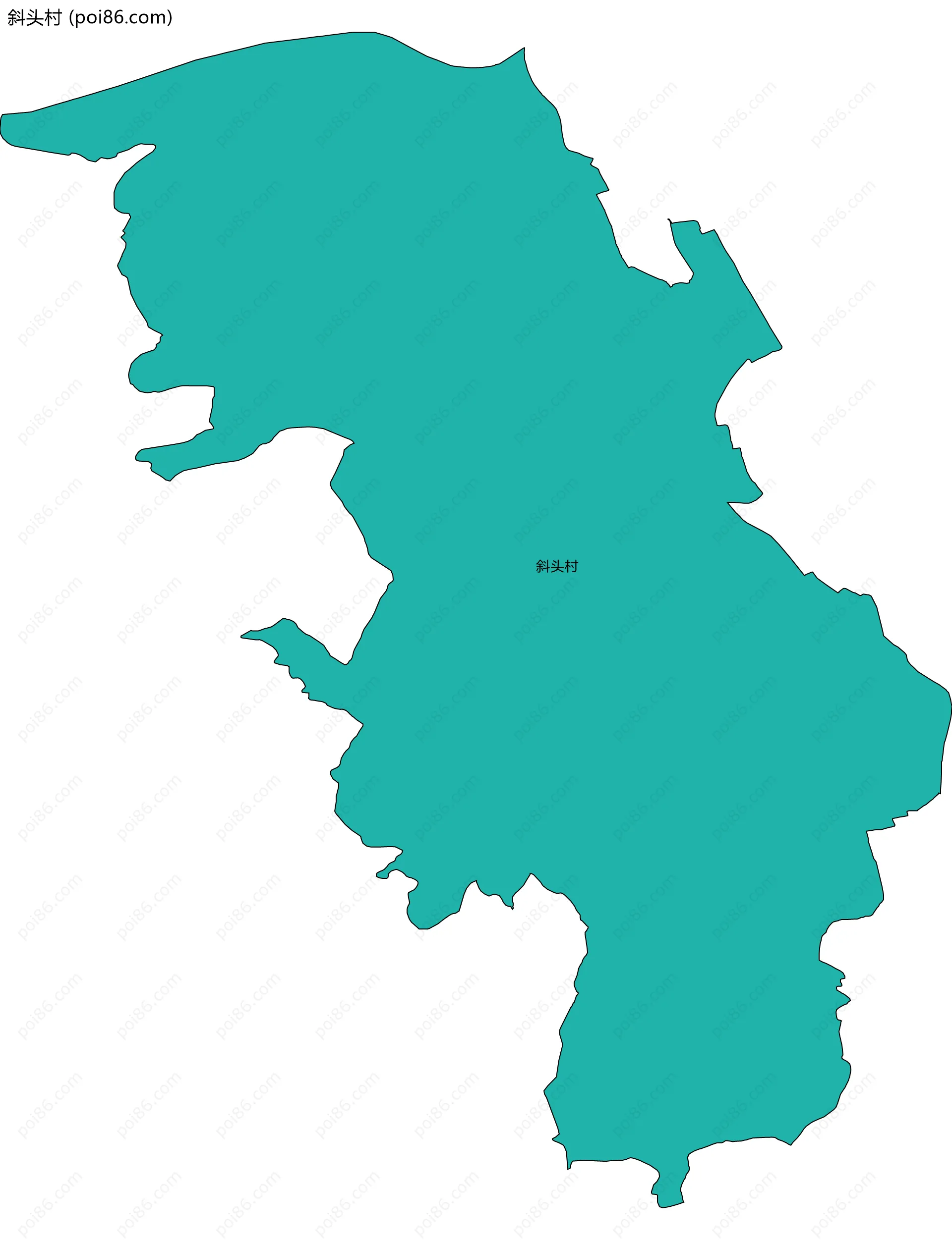 斜头村边界地图