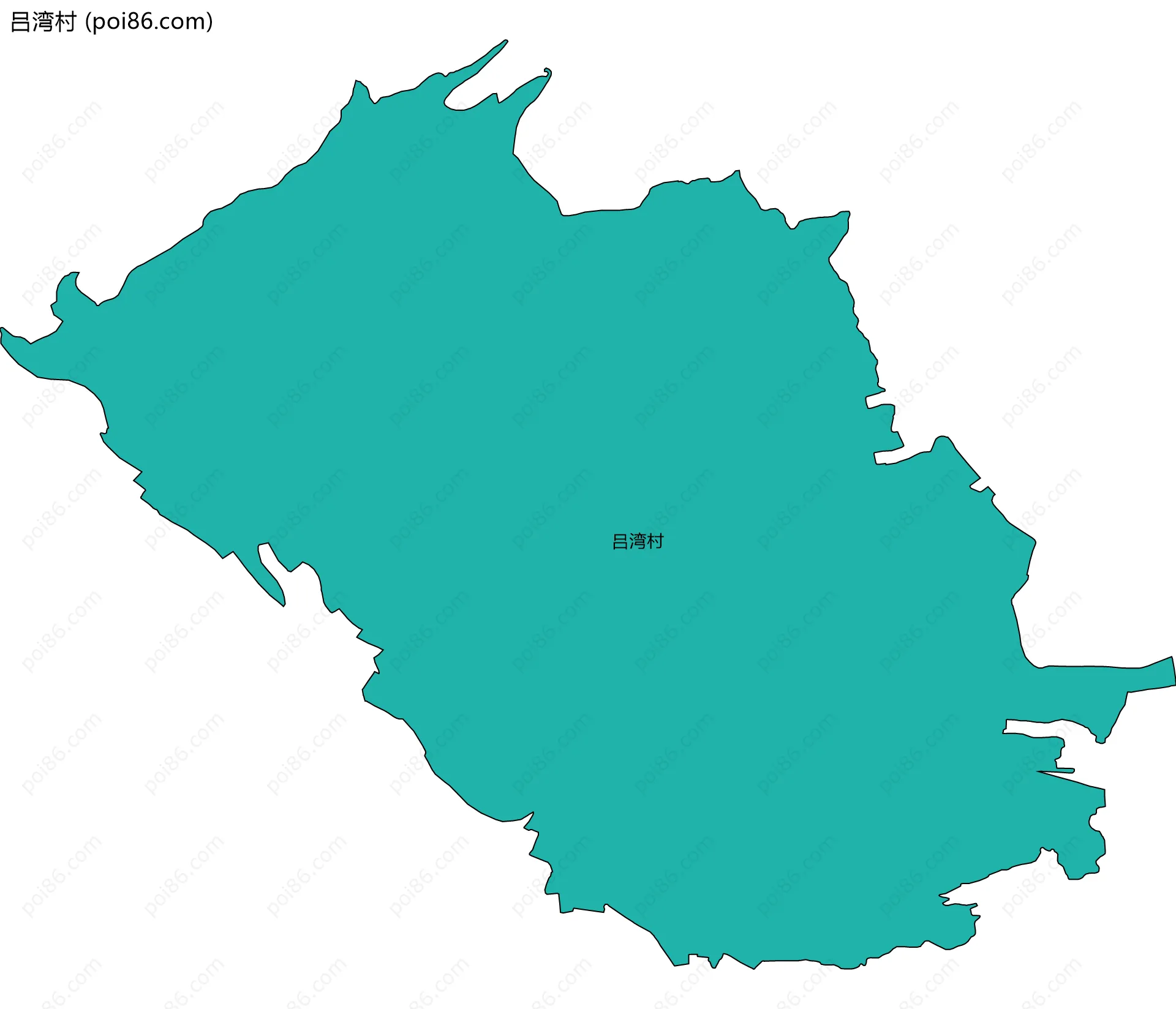 吕湾村边界地图