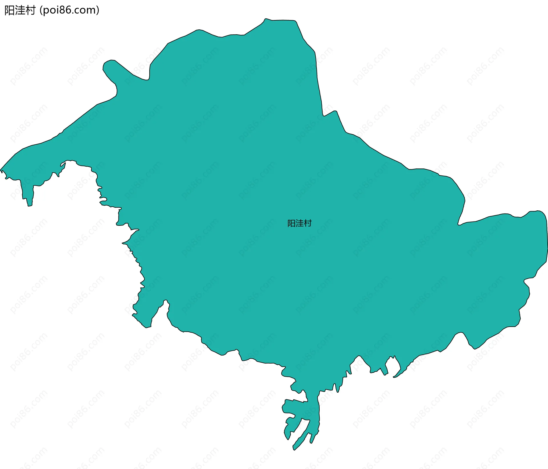 阳洼村边界地图