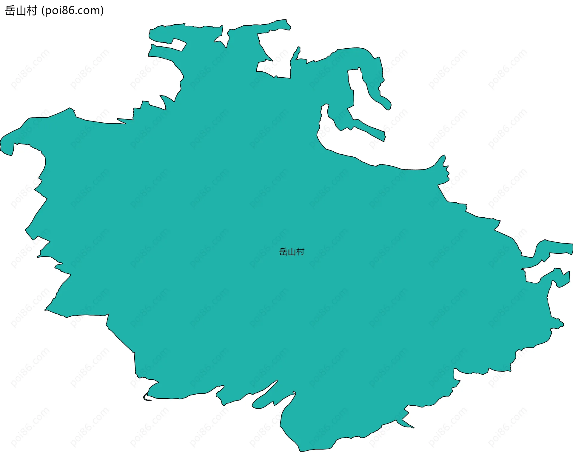 岳山村边界地图
