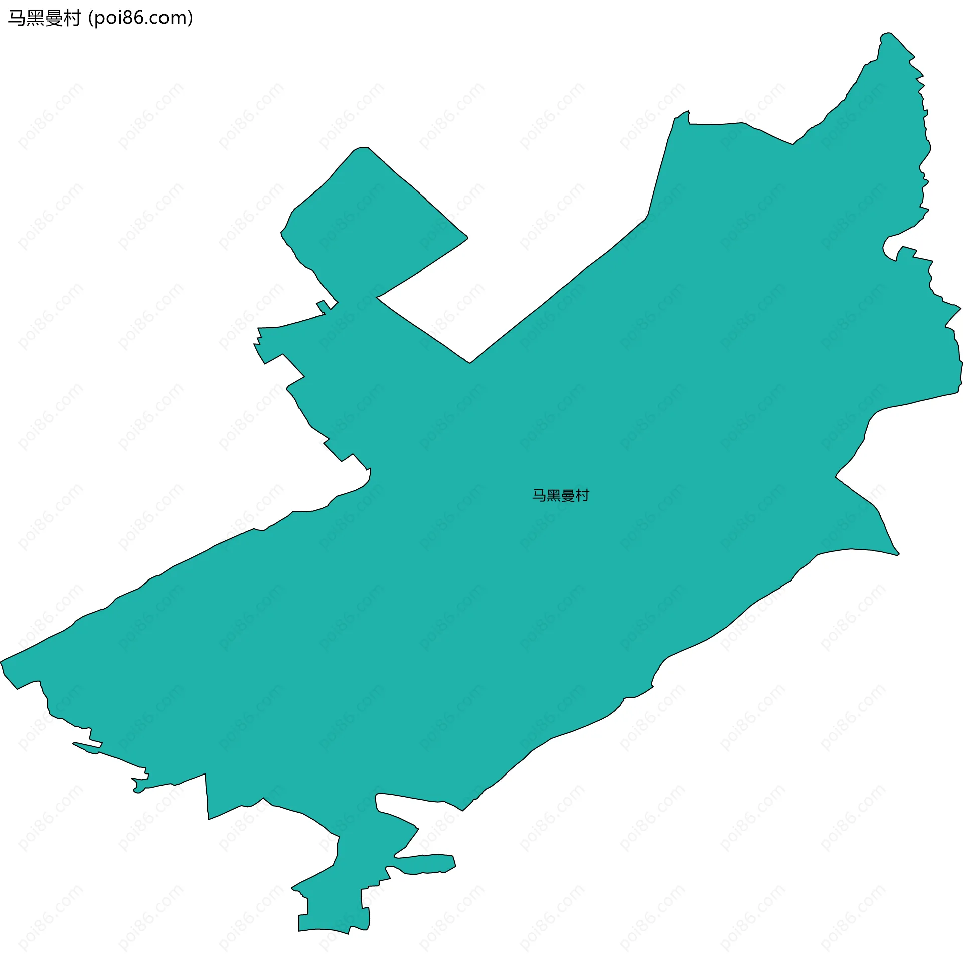 马黑曼村边界地图