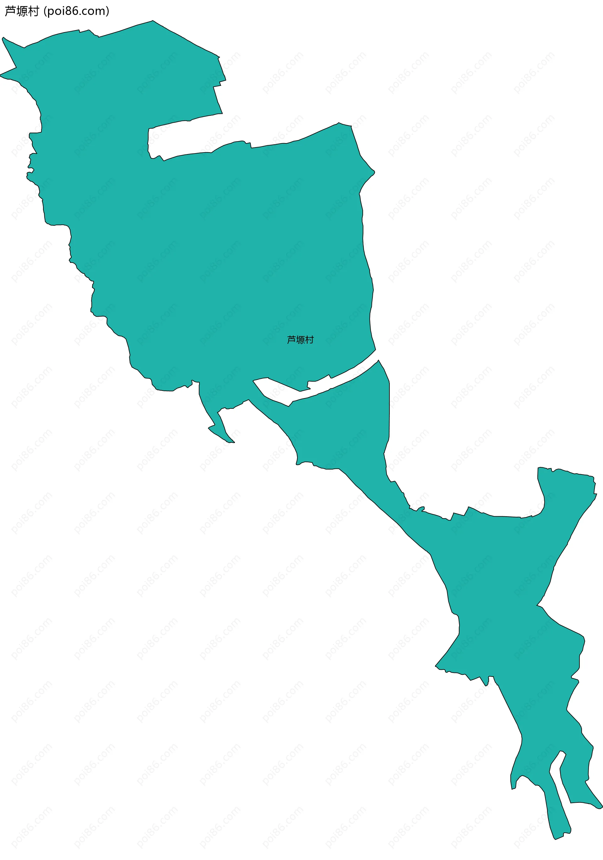 芦塬村边界地图