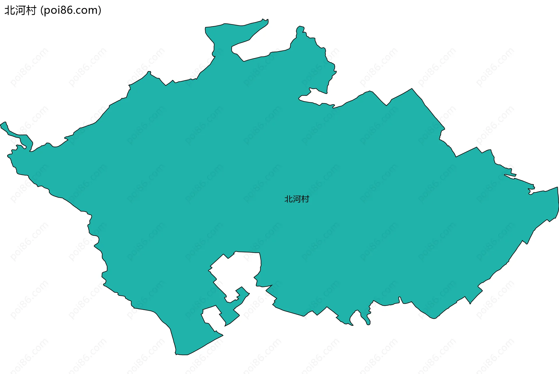 北河村边界地图