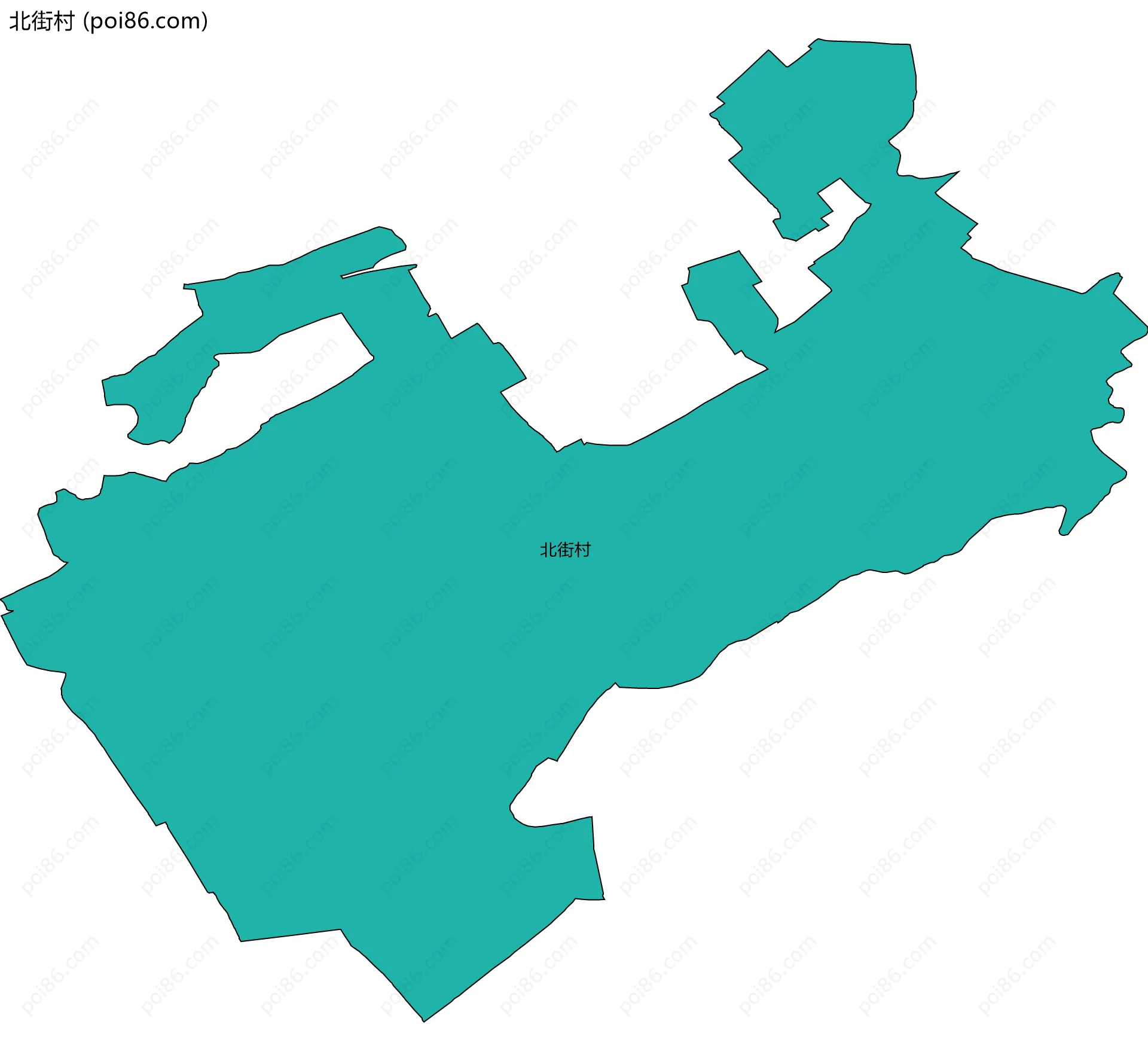 北街村边界地图