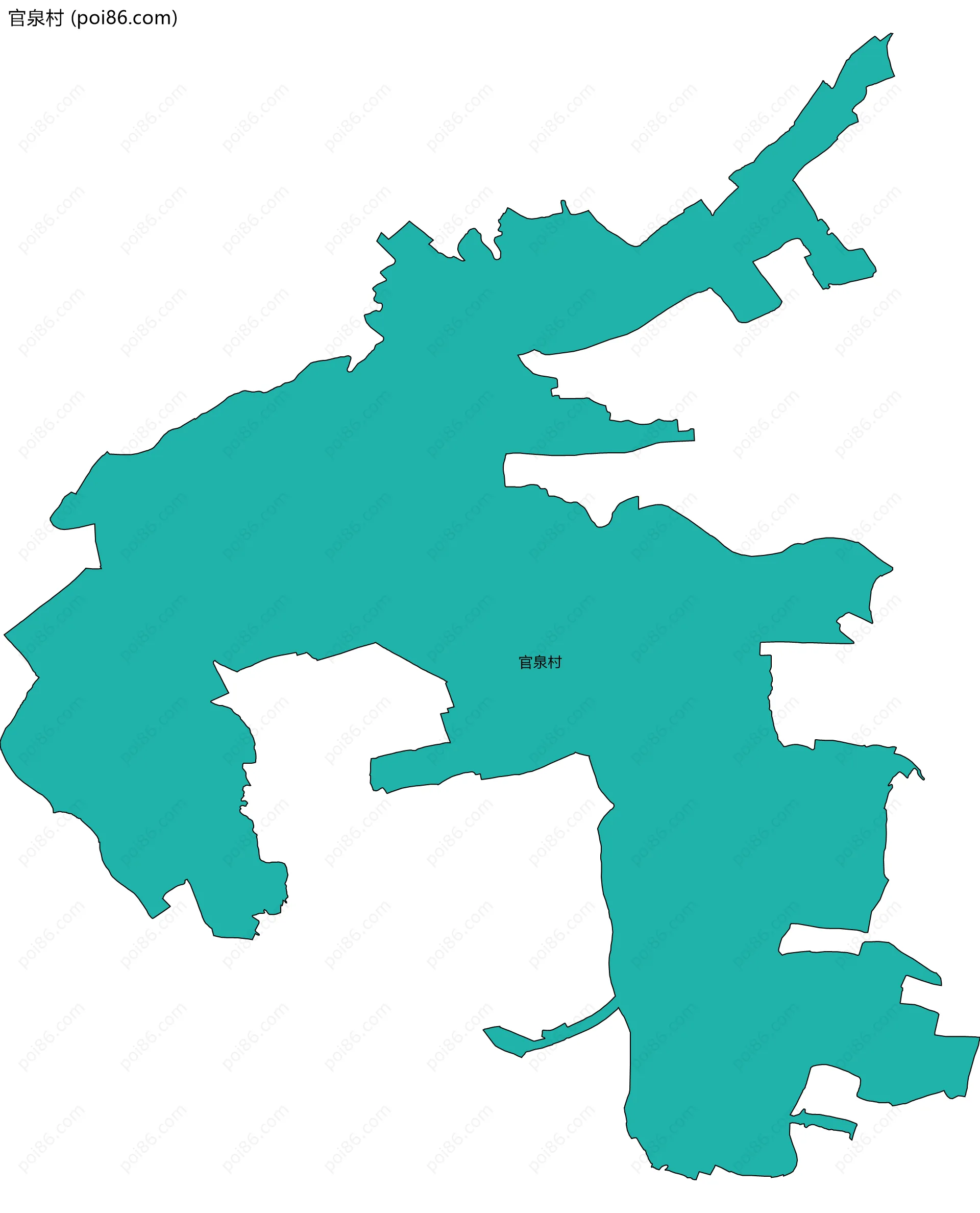 官泉村边界地图