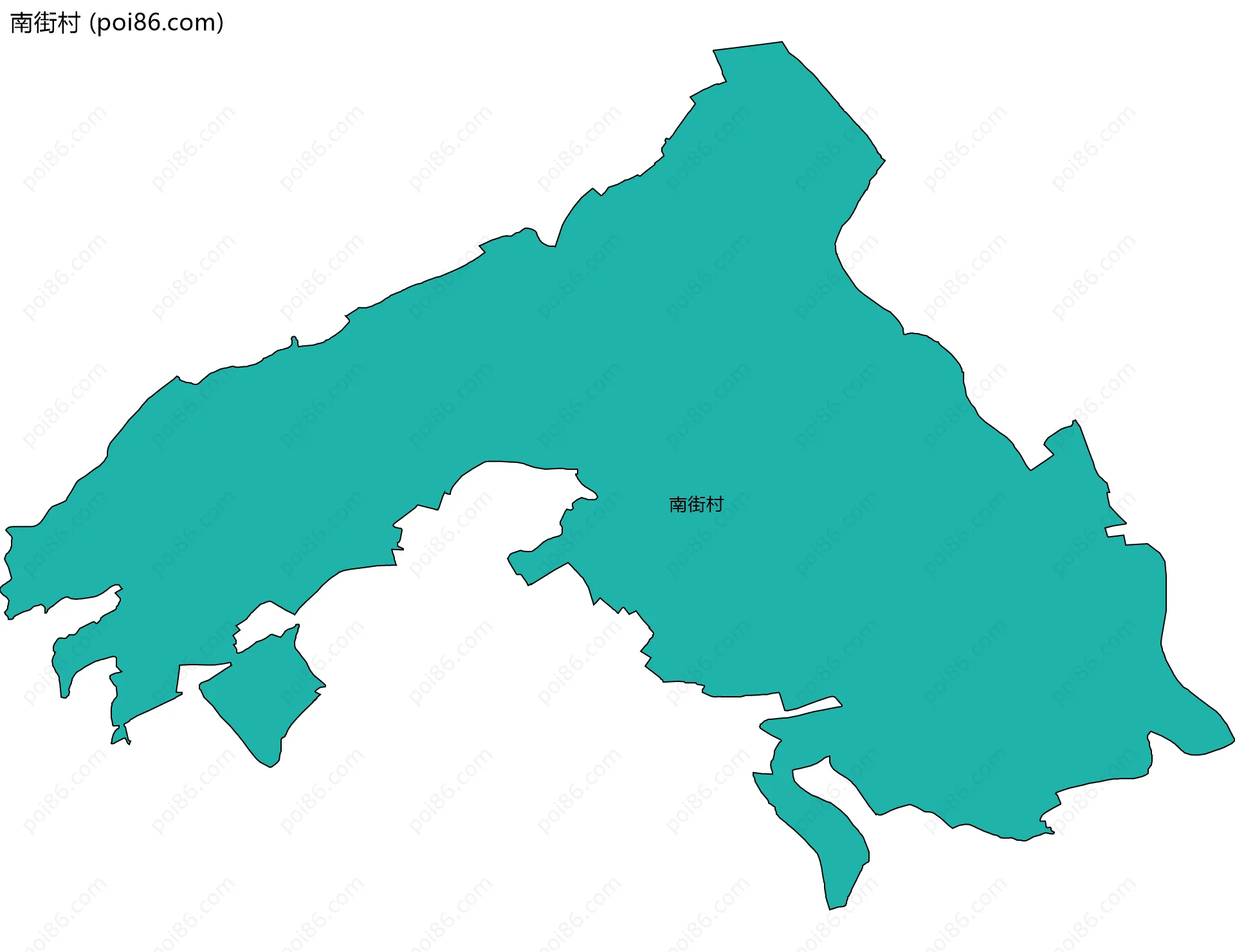 南街村边界地图