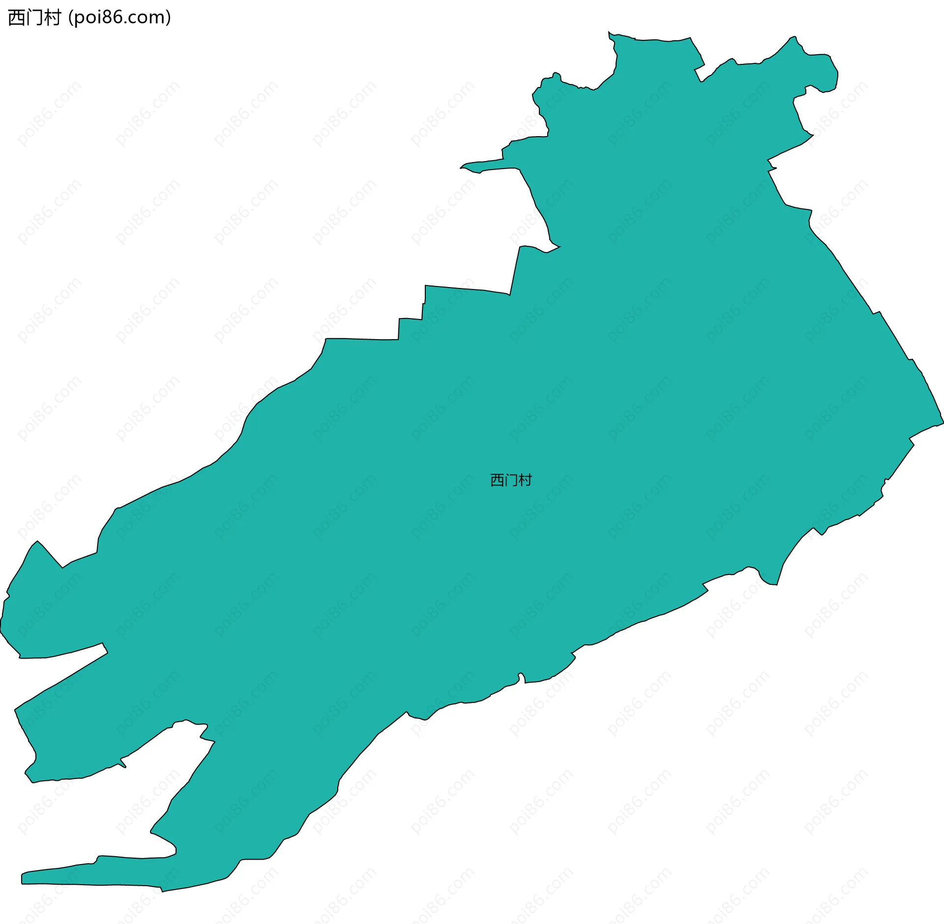 西门村边界地图