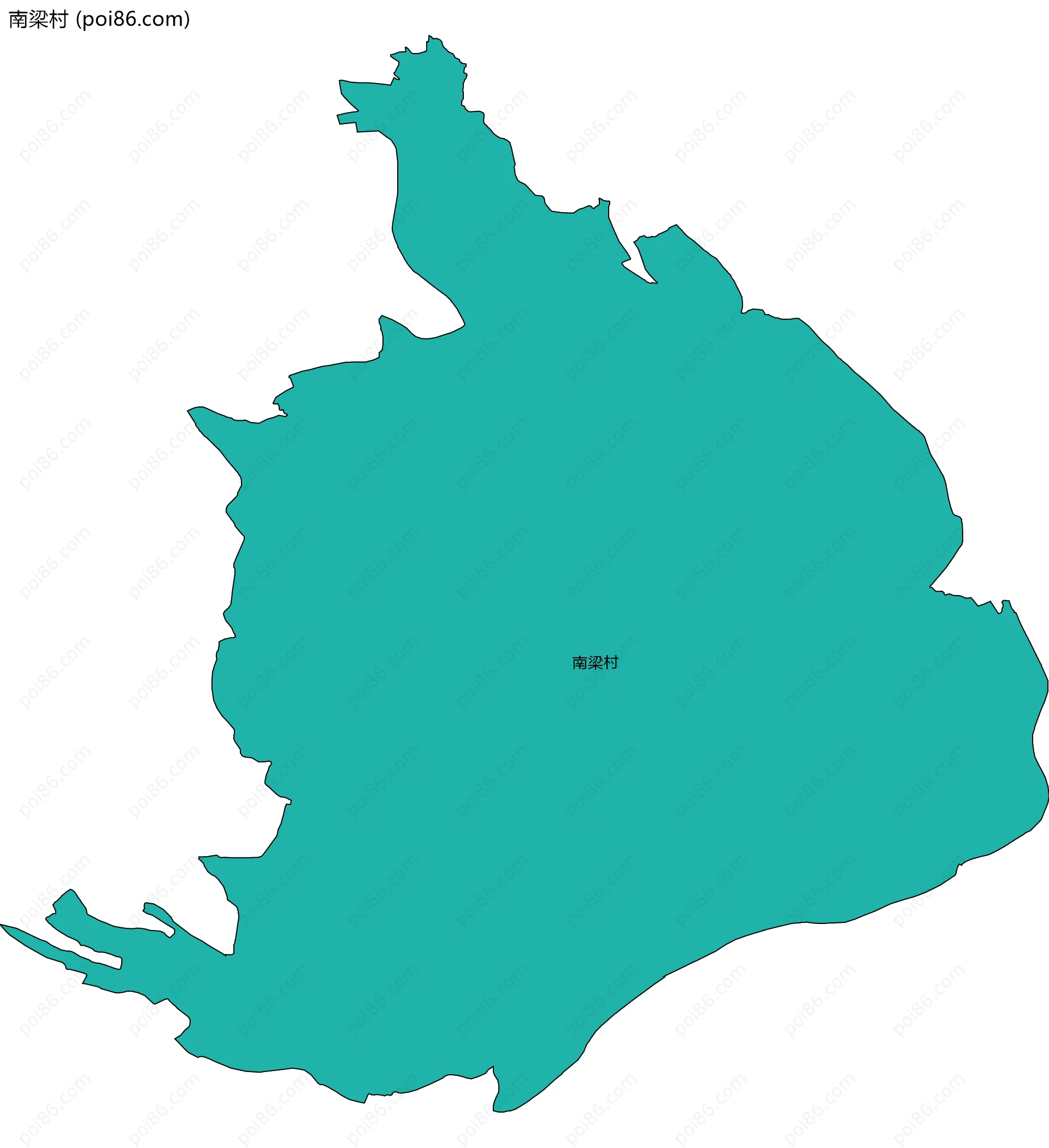 南梁村边界地图