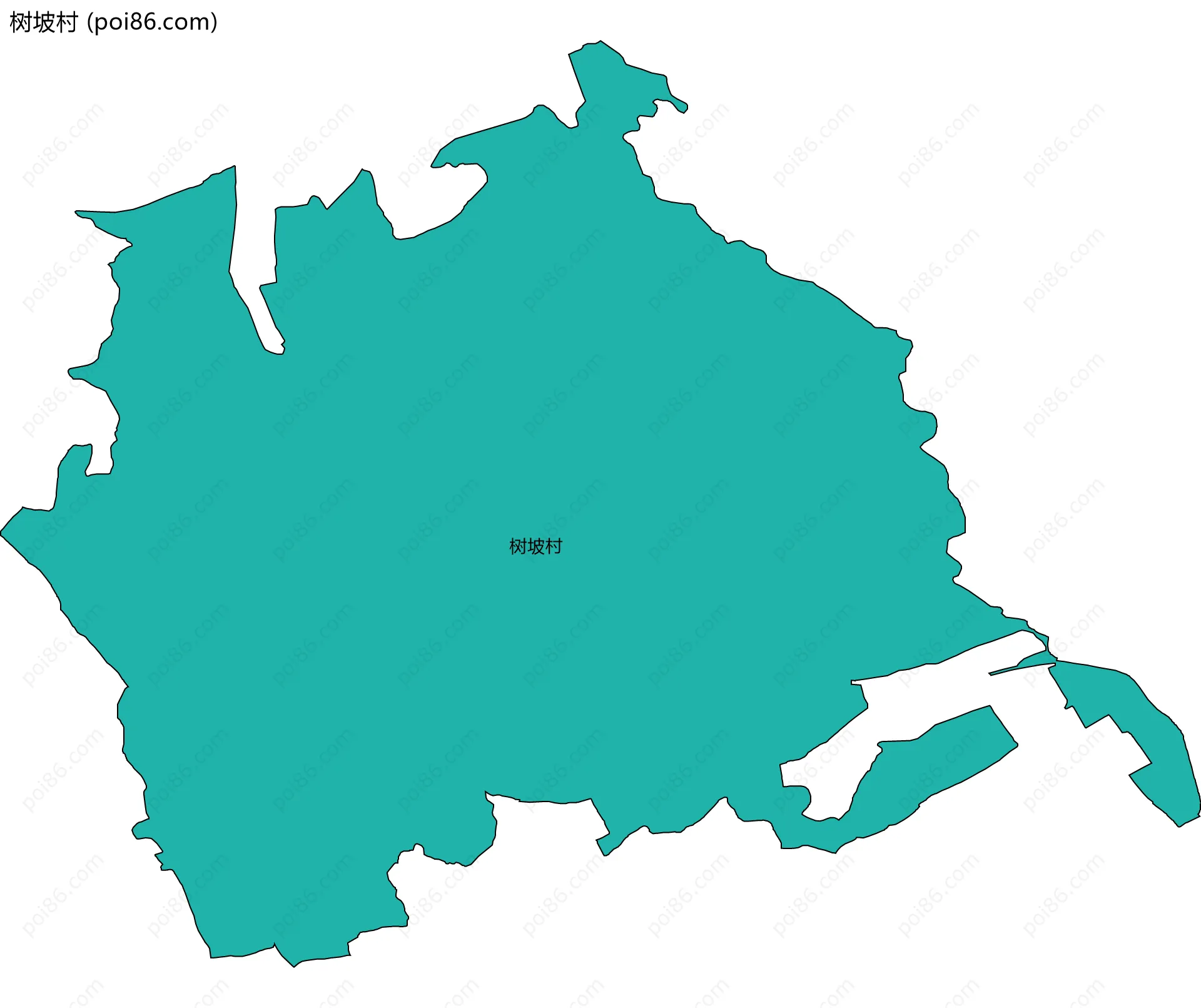 树坡村边界地图