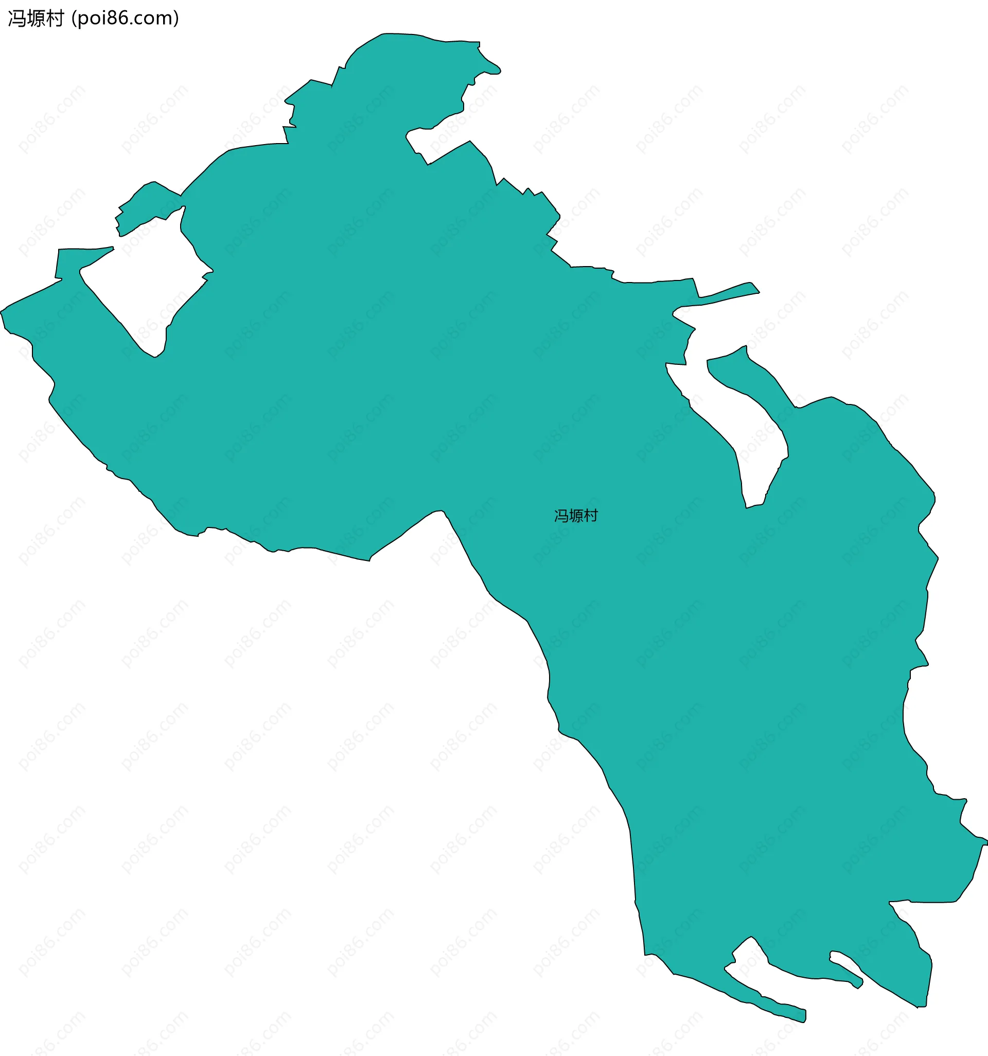 冯塬村边界地图