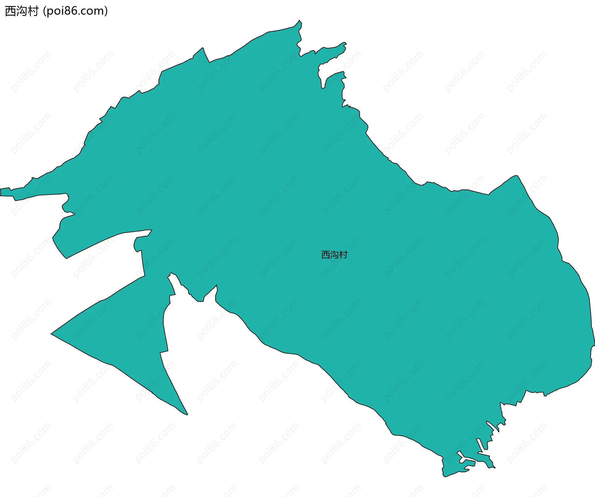 西沟村边界地图