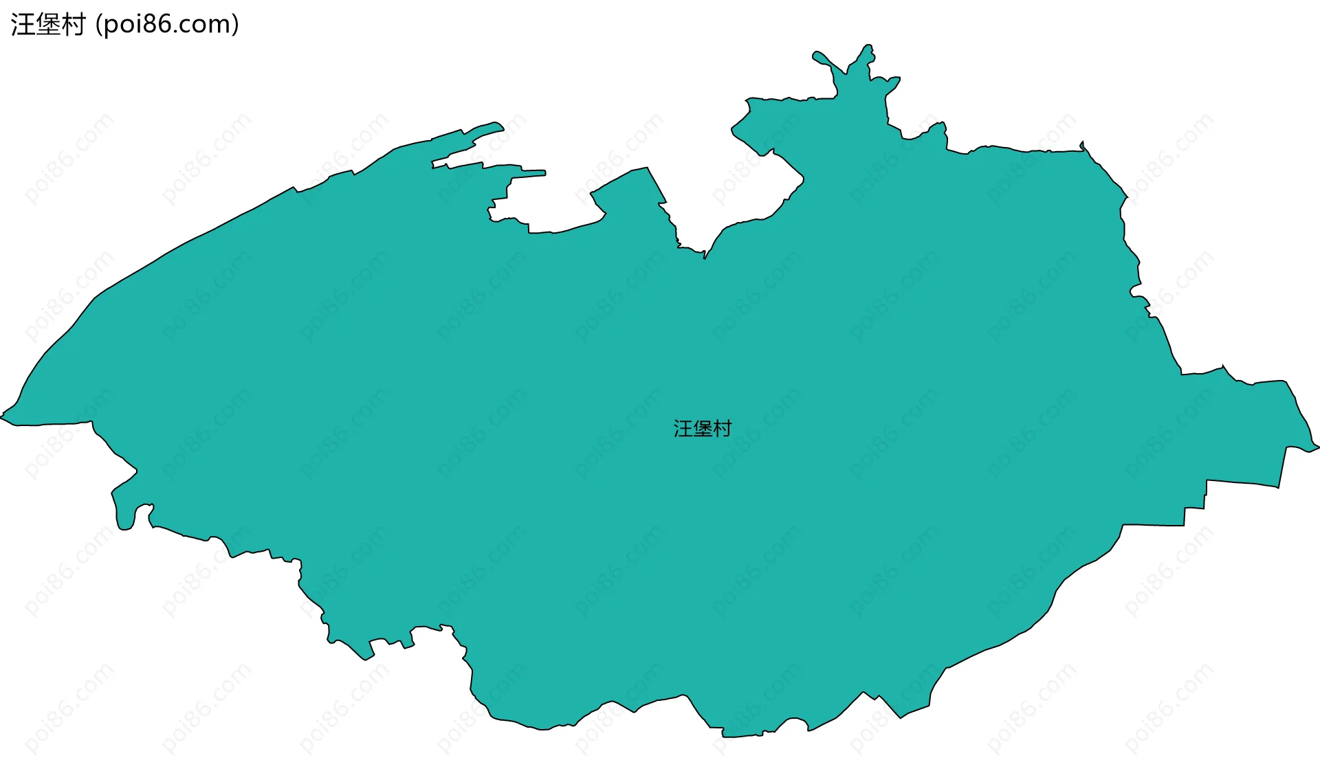 汪堡村边界地图