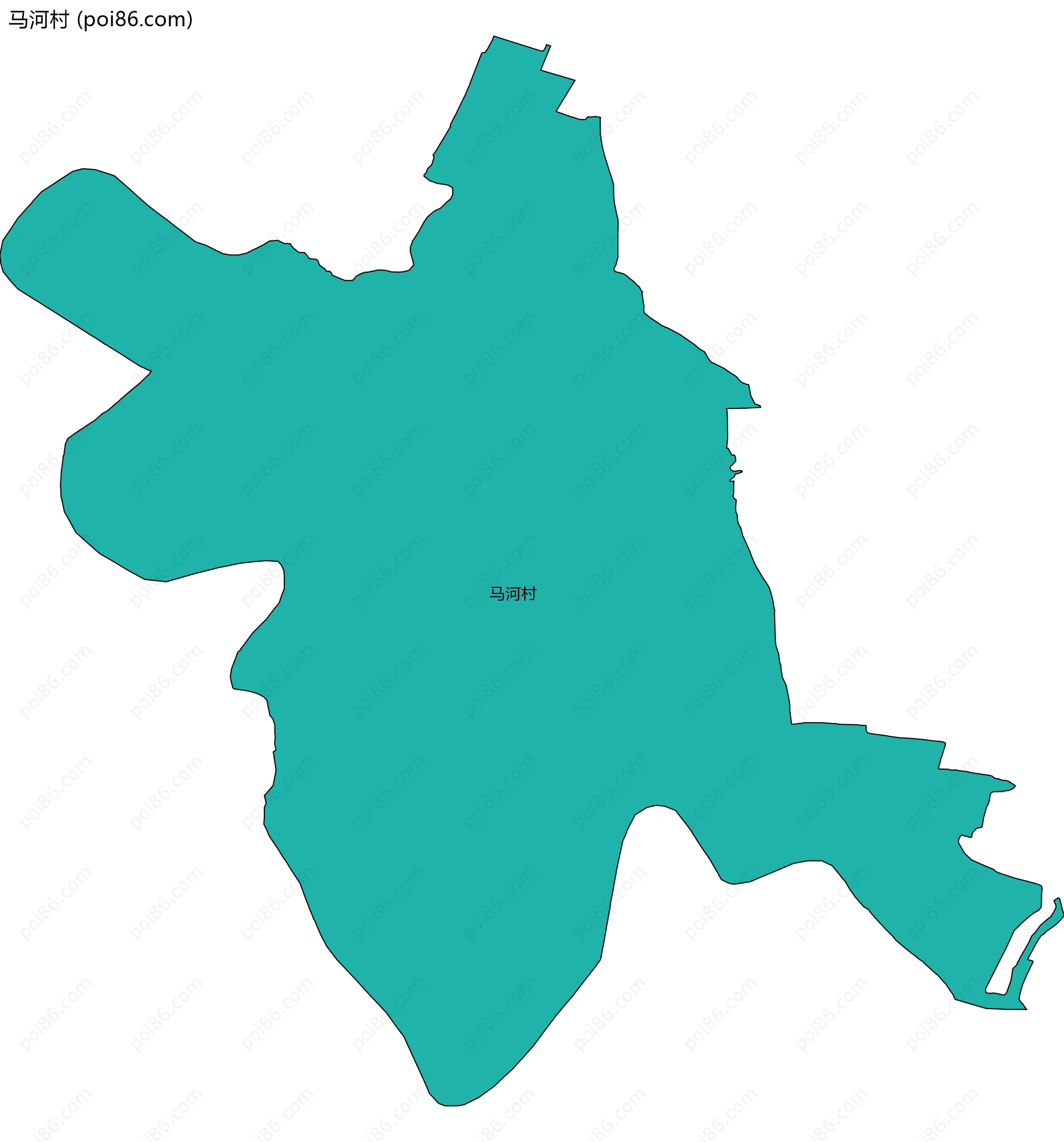 马河村边界地图