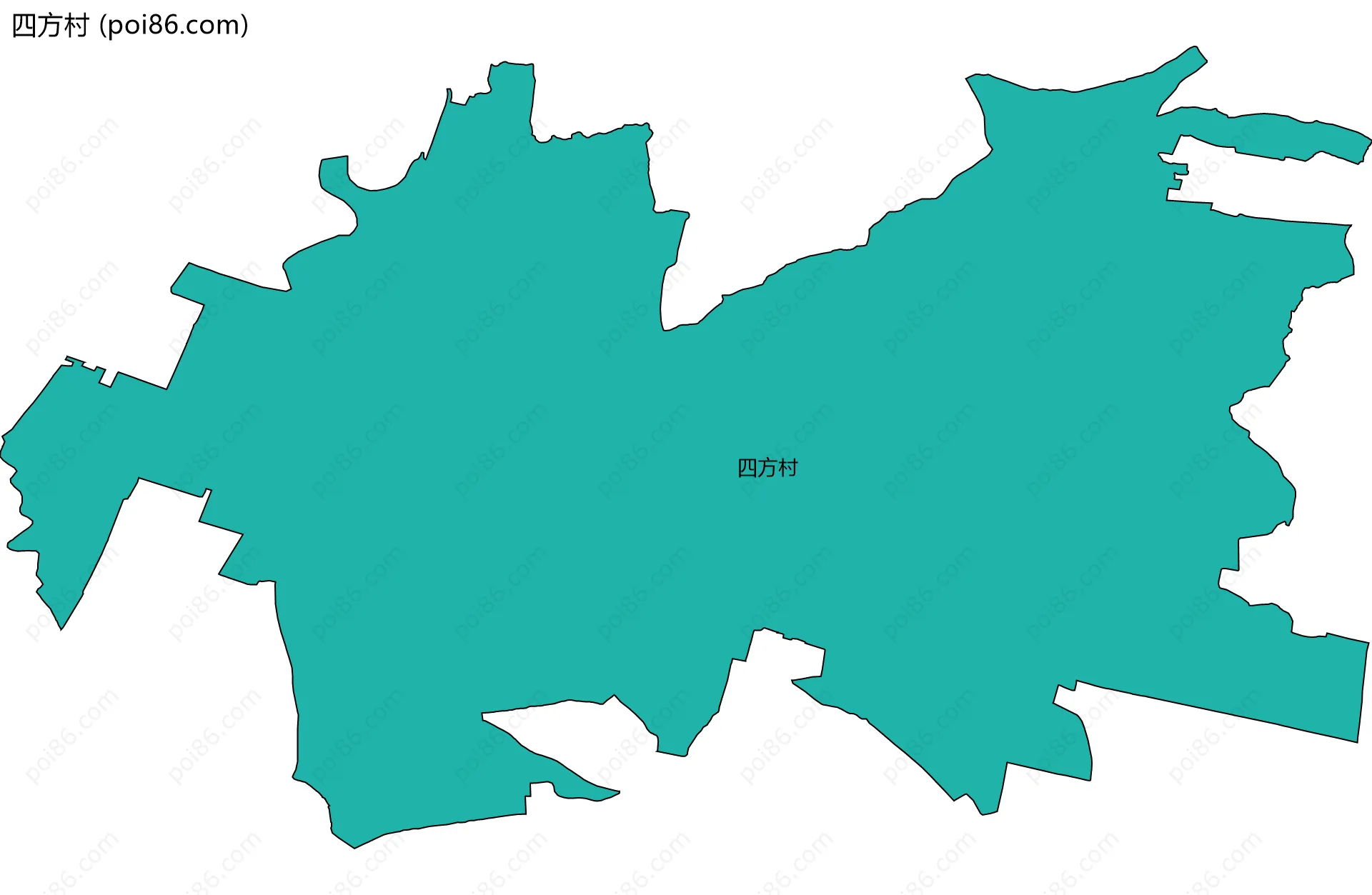 四方村边界地图
