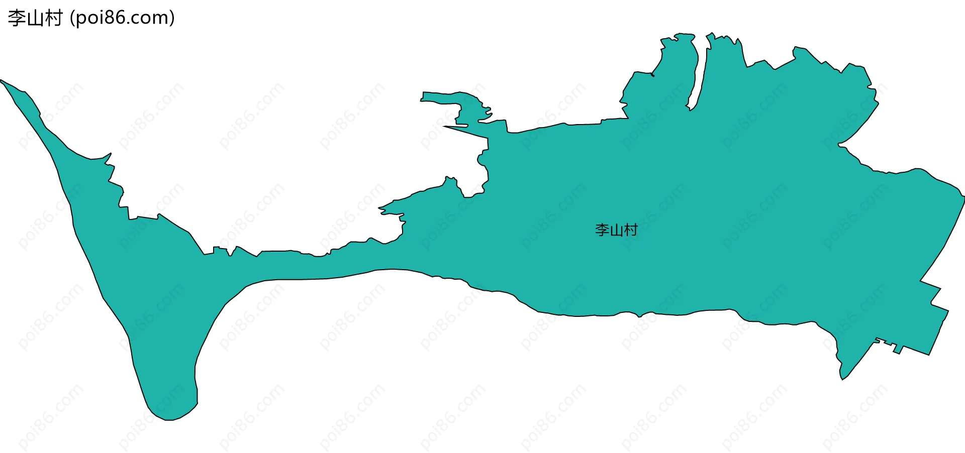 李山村边界地图