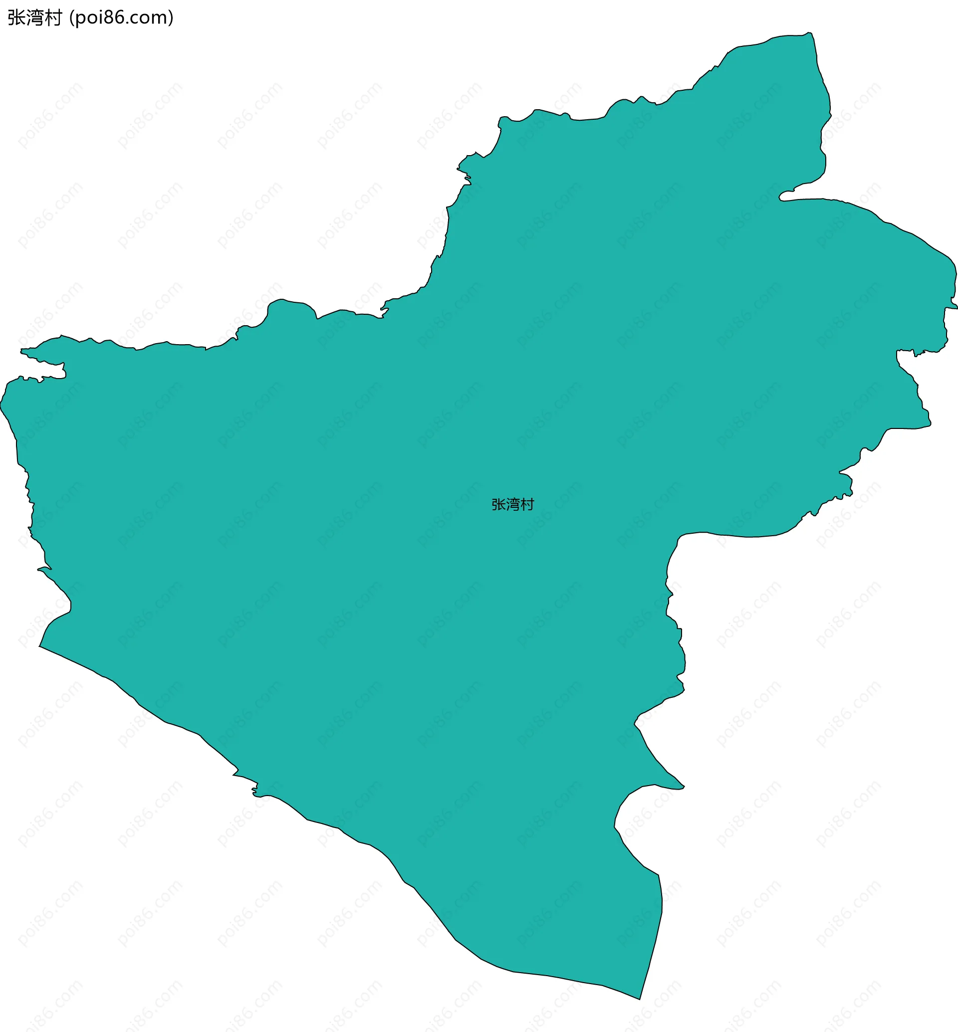 张湾村边界地图