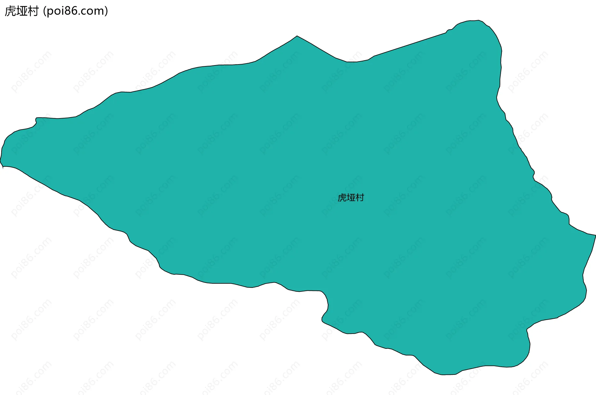 虎垭村边界地图
