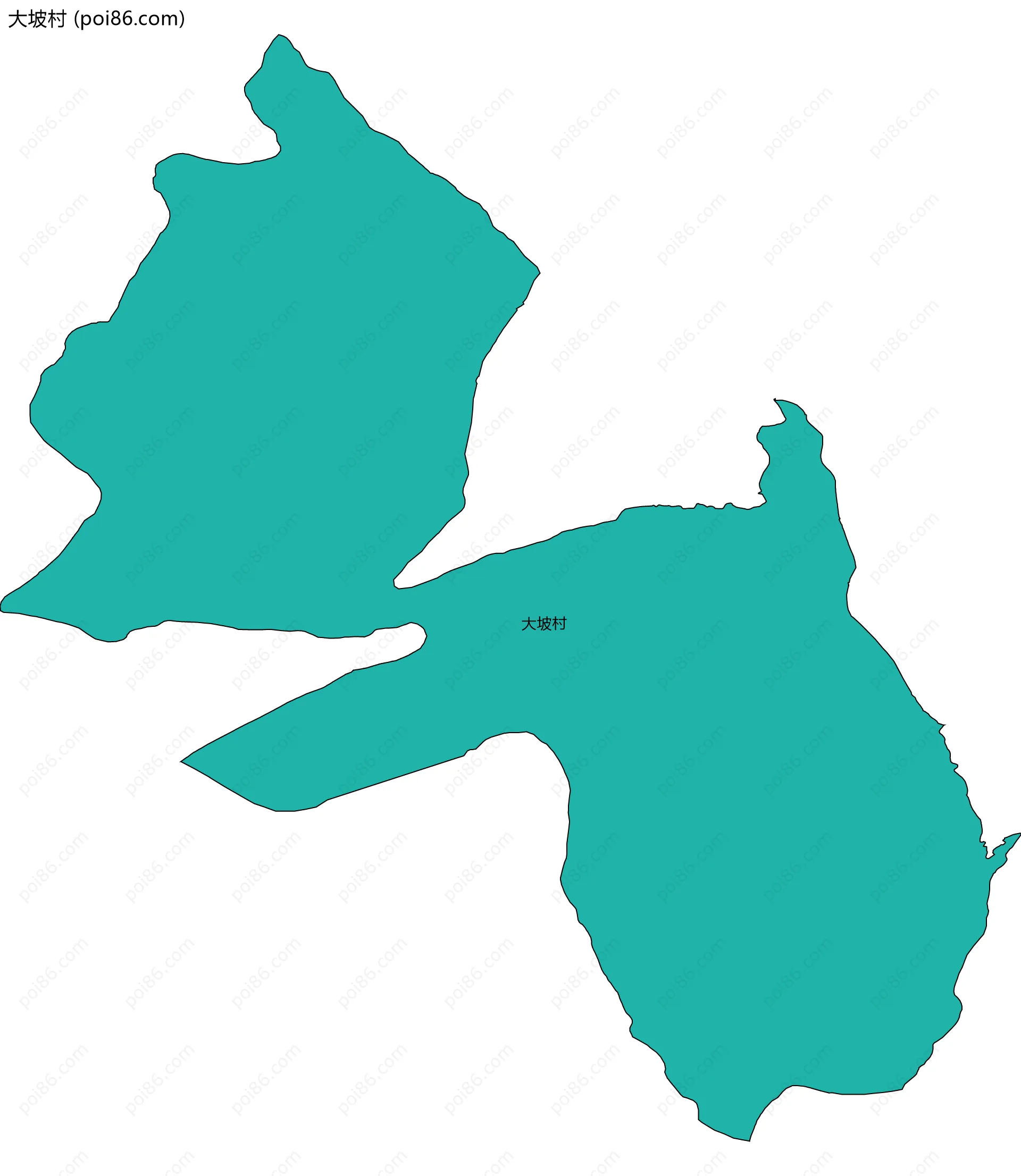 大坡村边界地图