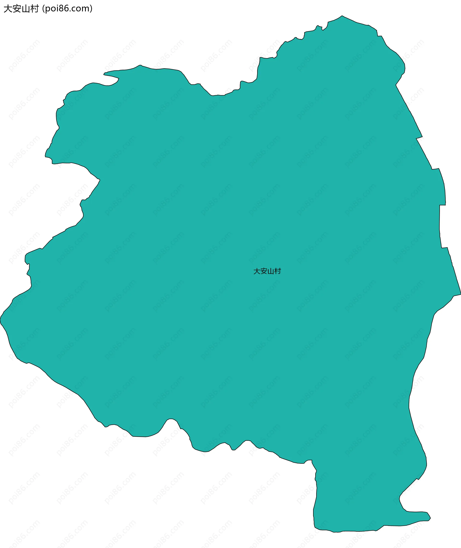 大安山村边界地图