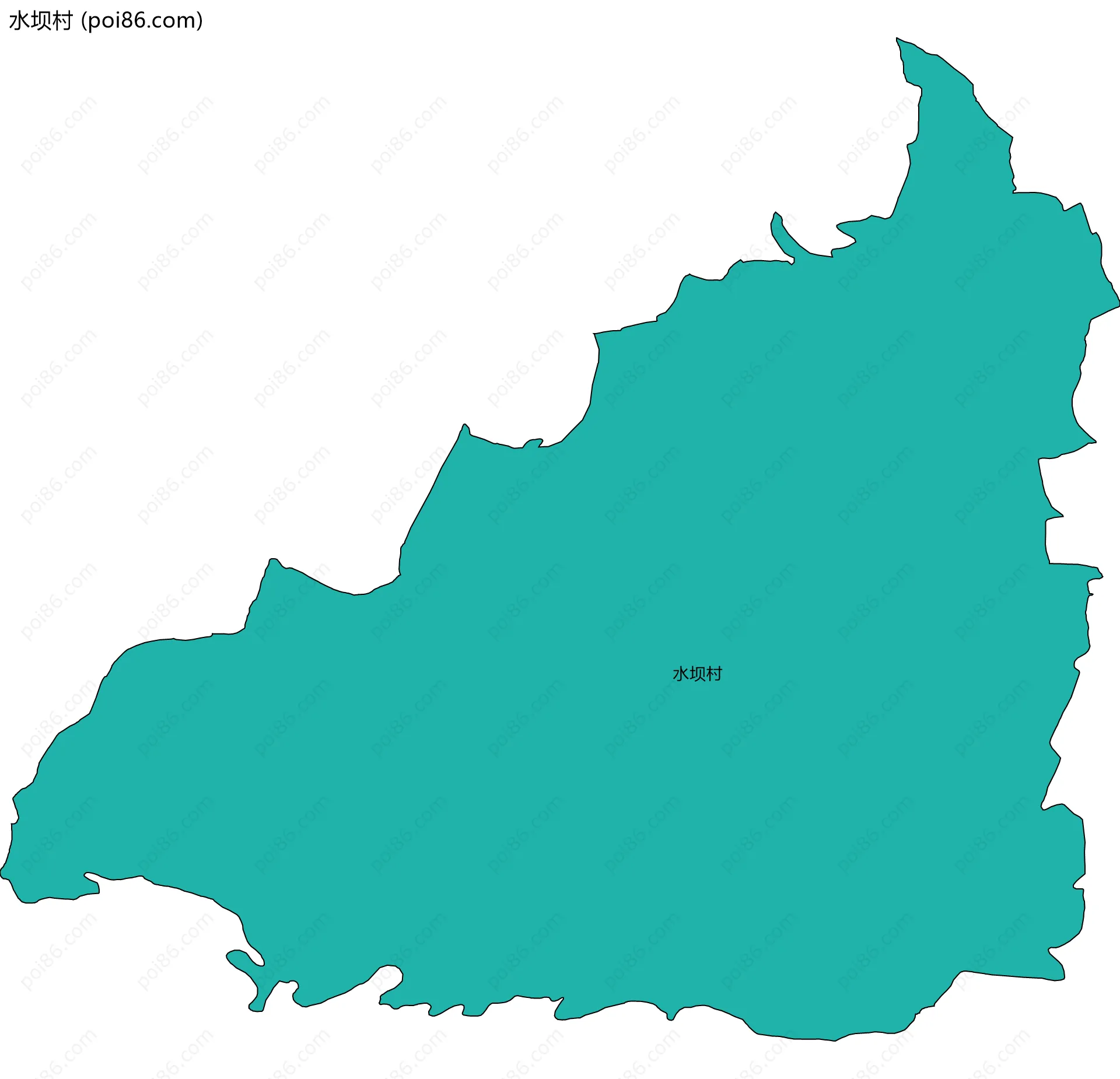 水坝村边界地图