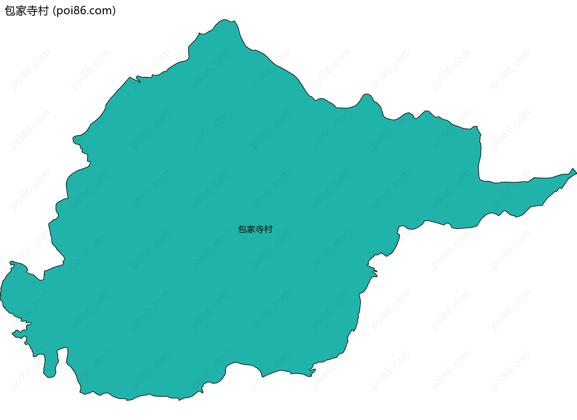 包家寺村边界地图