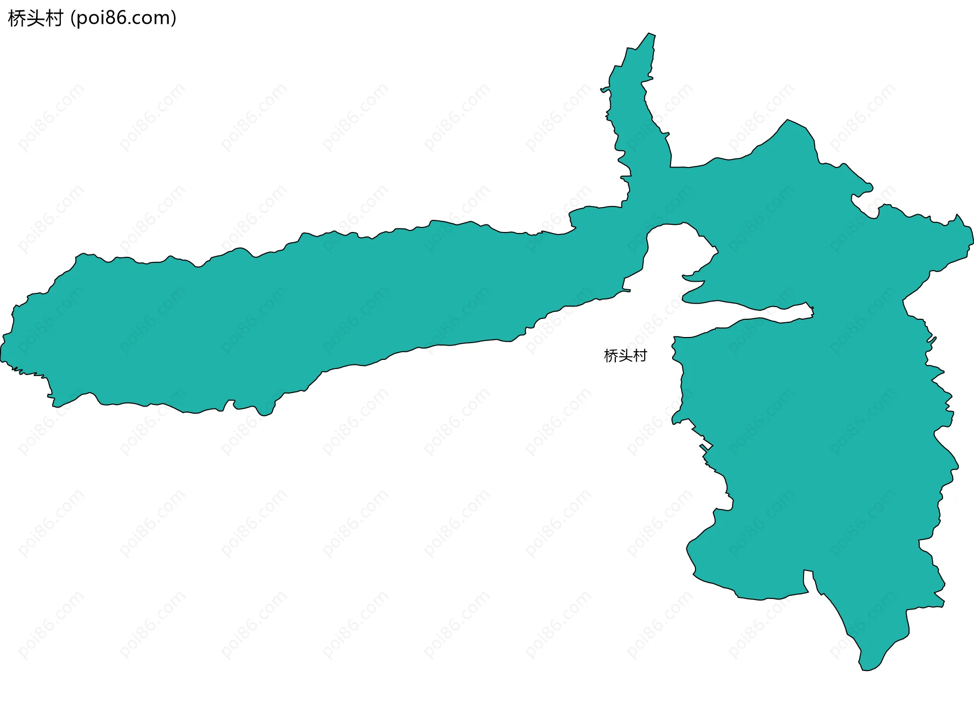 桥头村边界地图