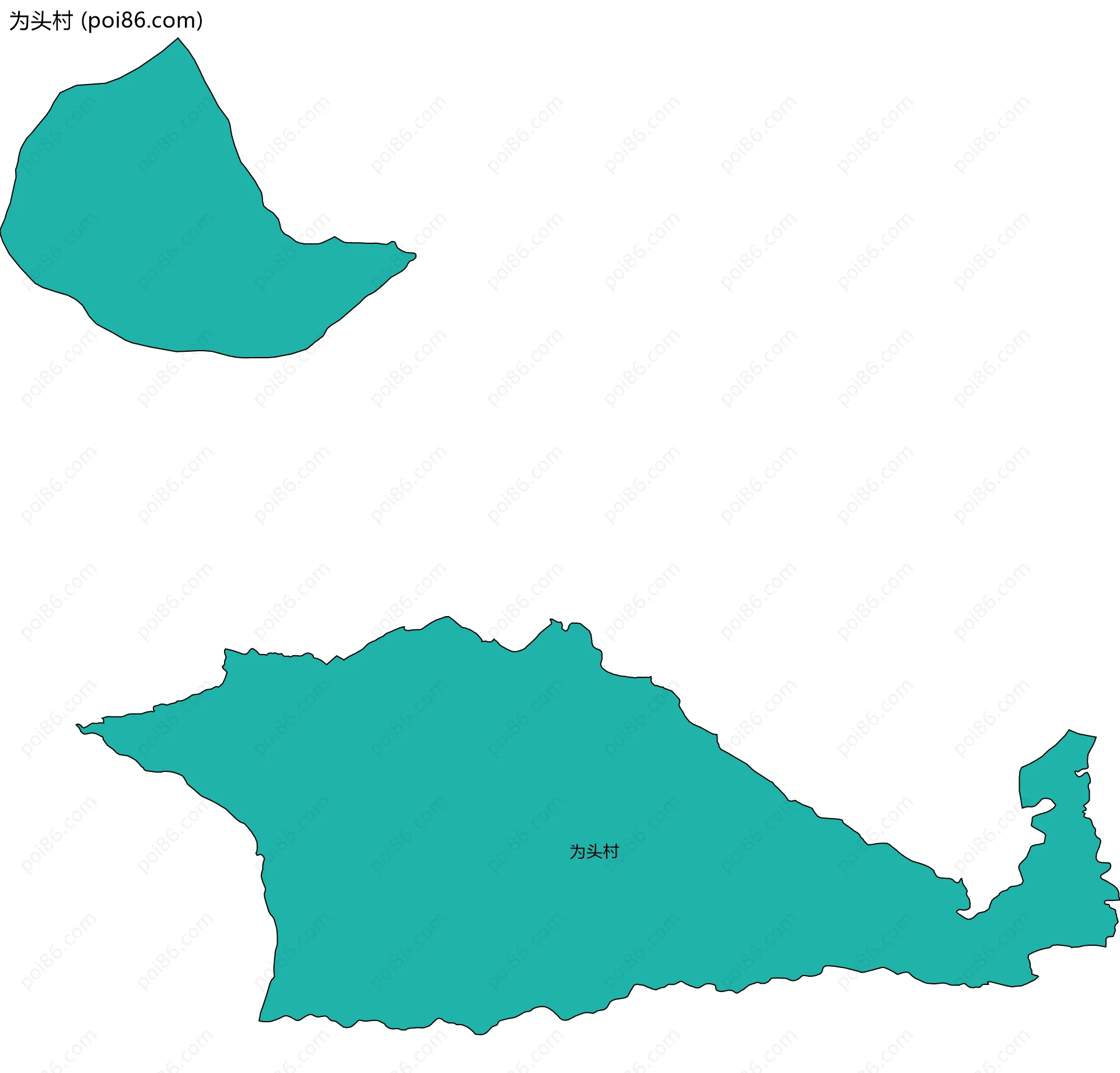 为头村边界地图