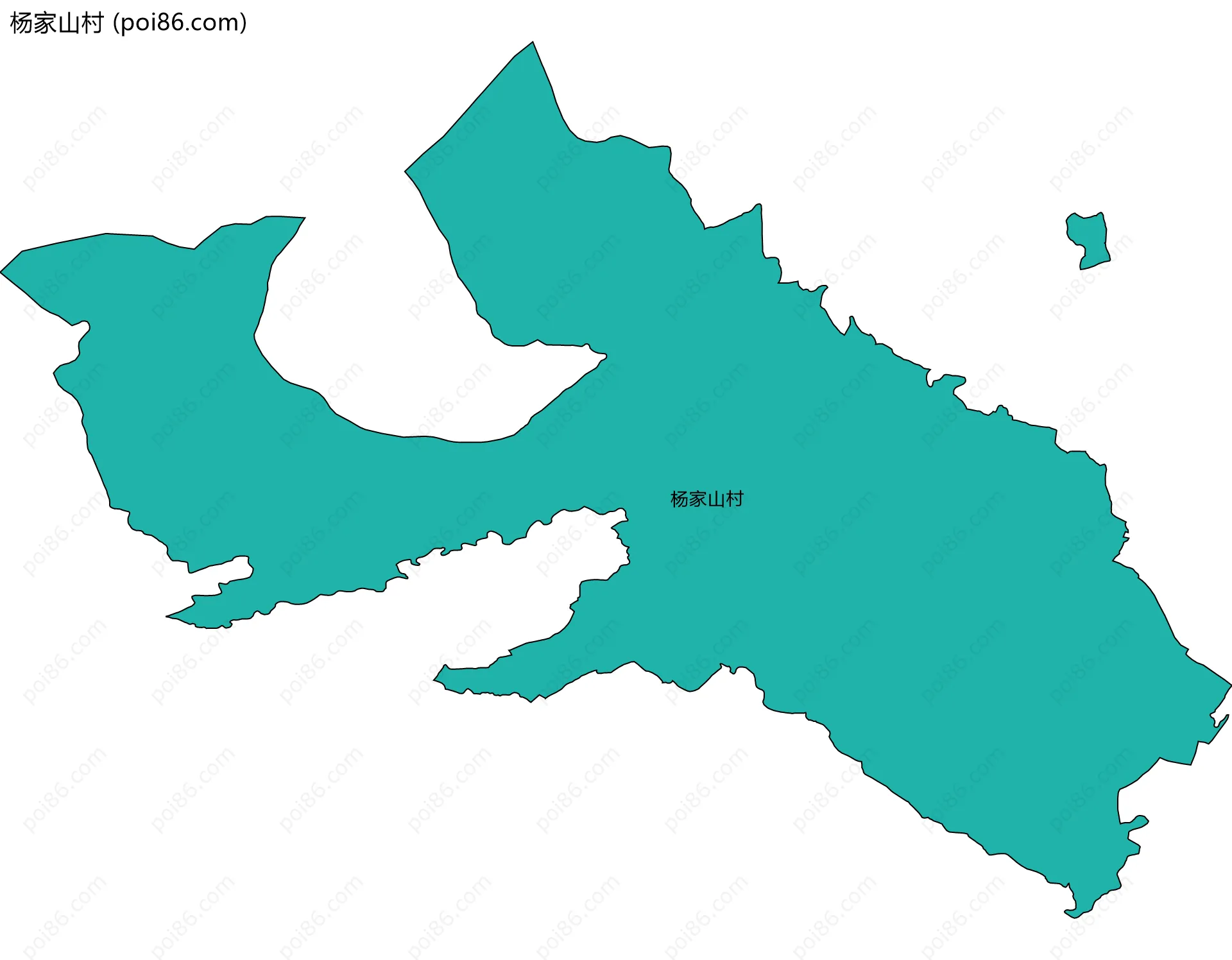 杨家山村边界地图