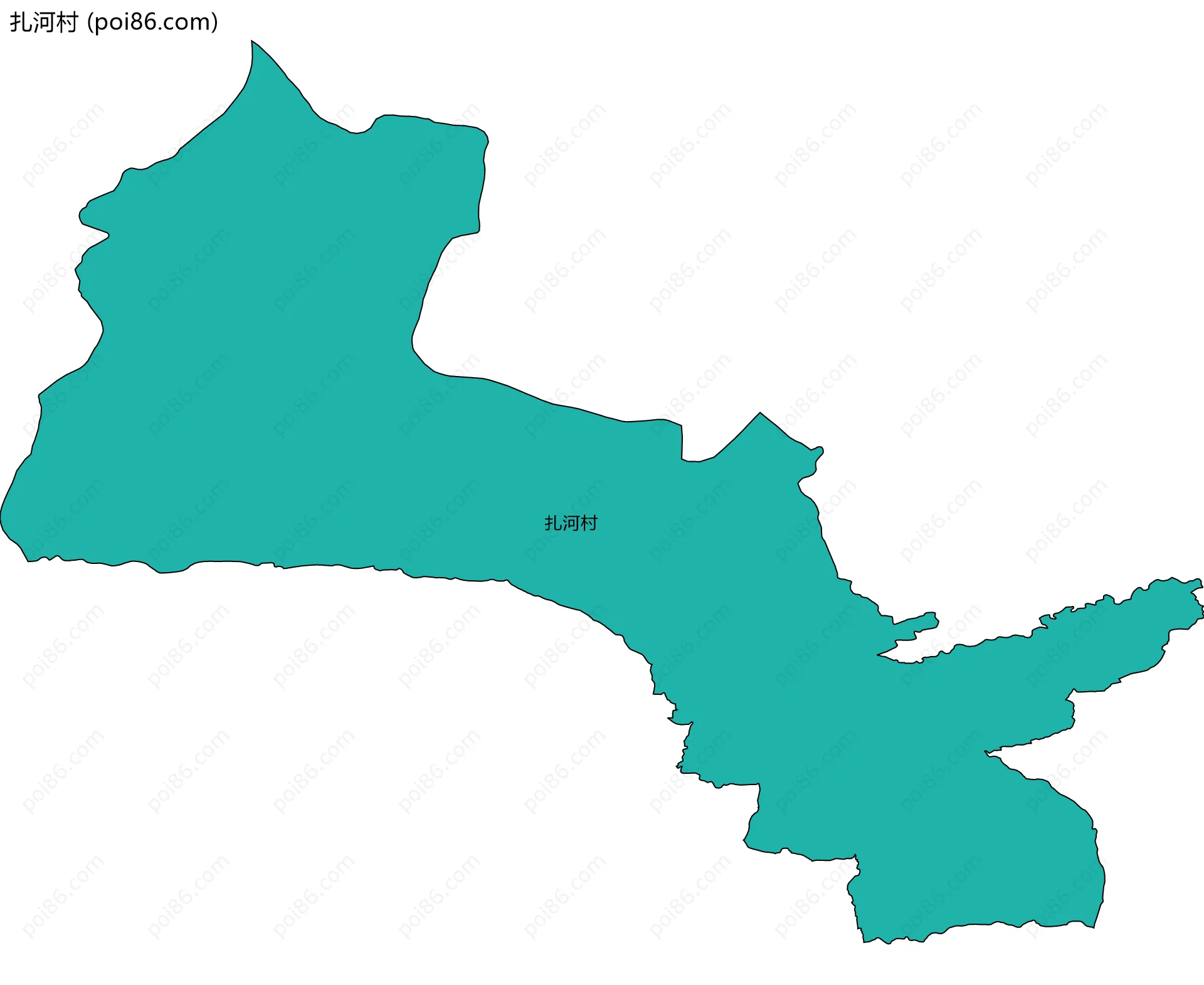 扎河村边界地图