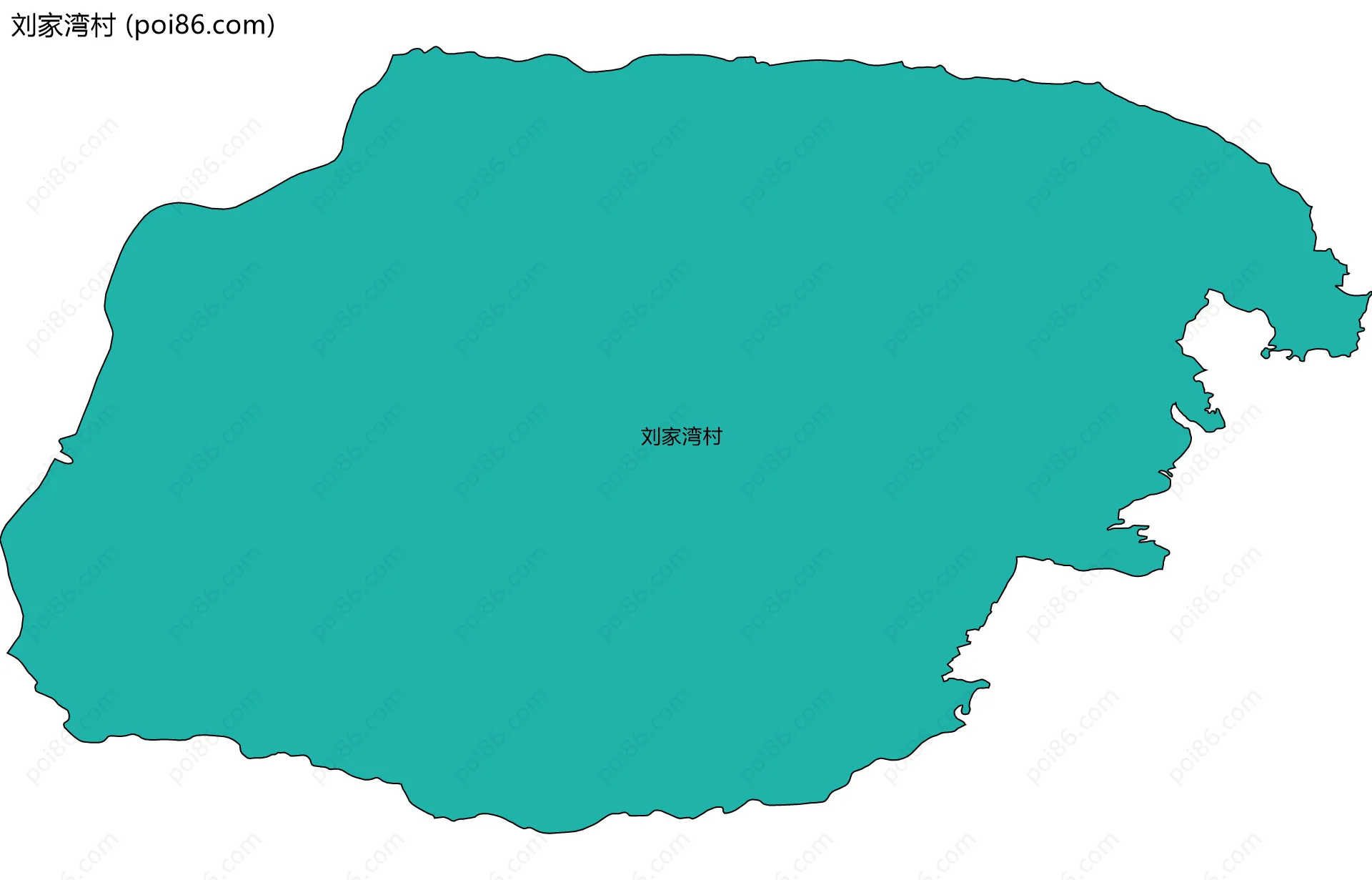 刘家湾村边界地图