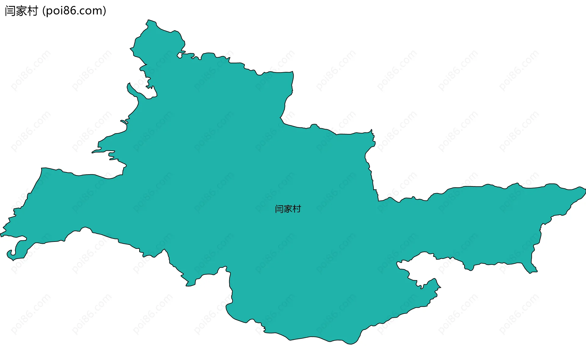 闫家村边界地图