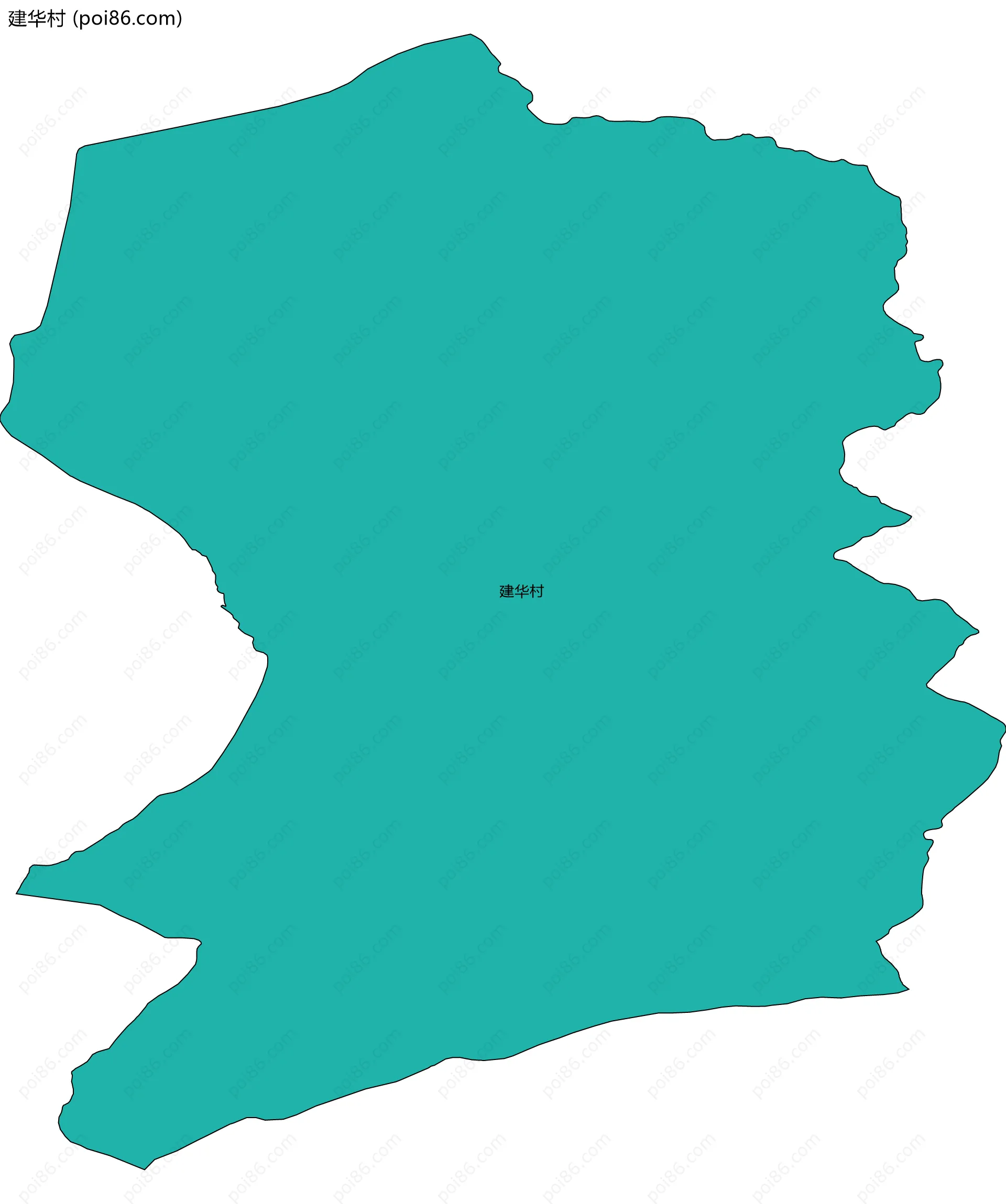 建华村边界地图