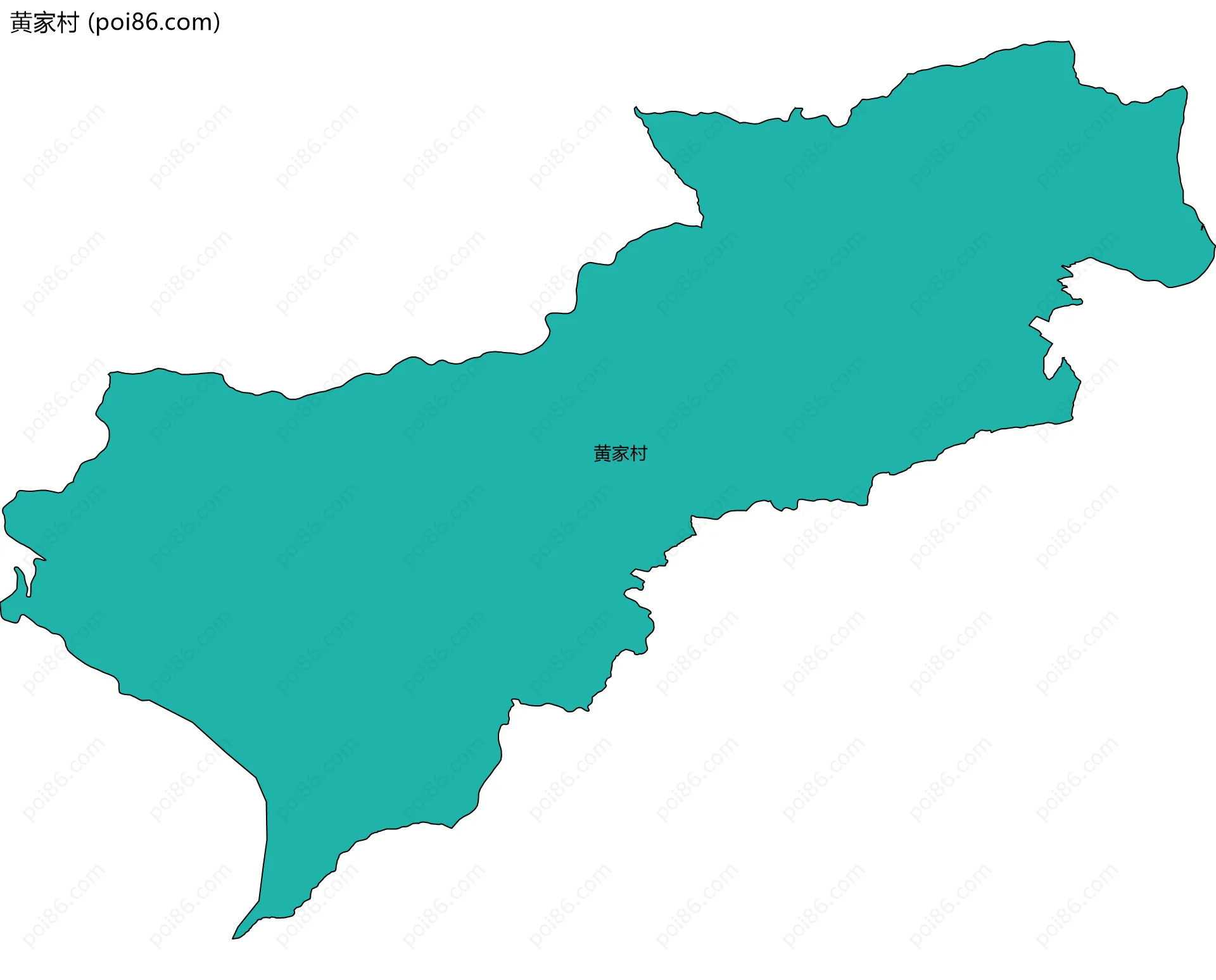 黄家村边界地图