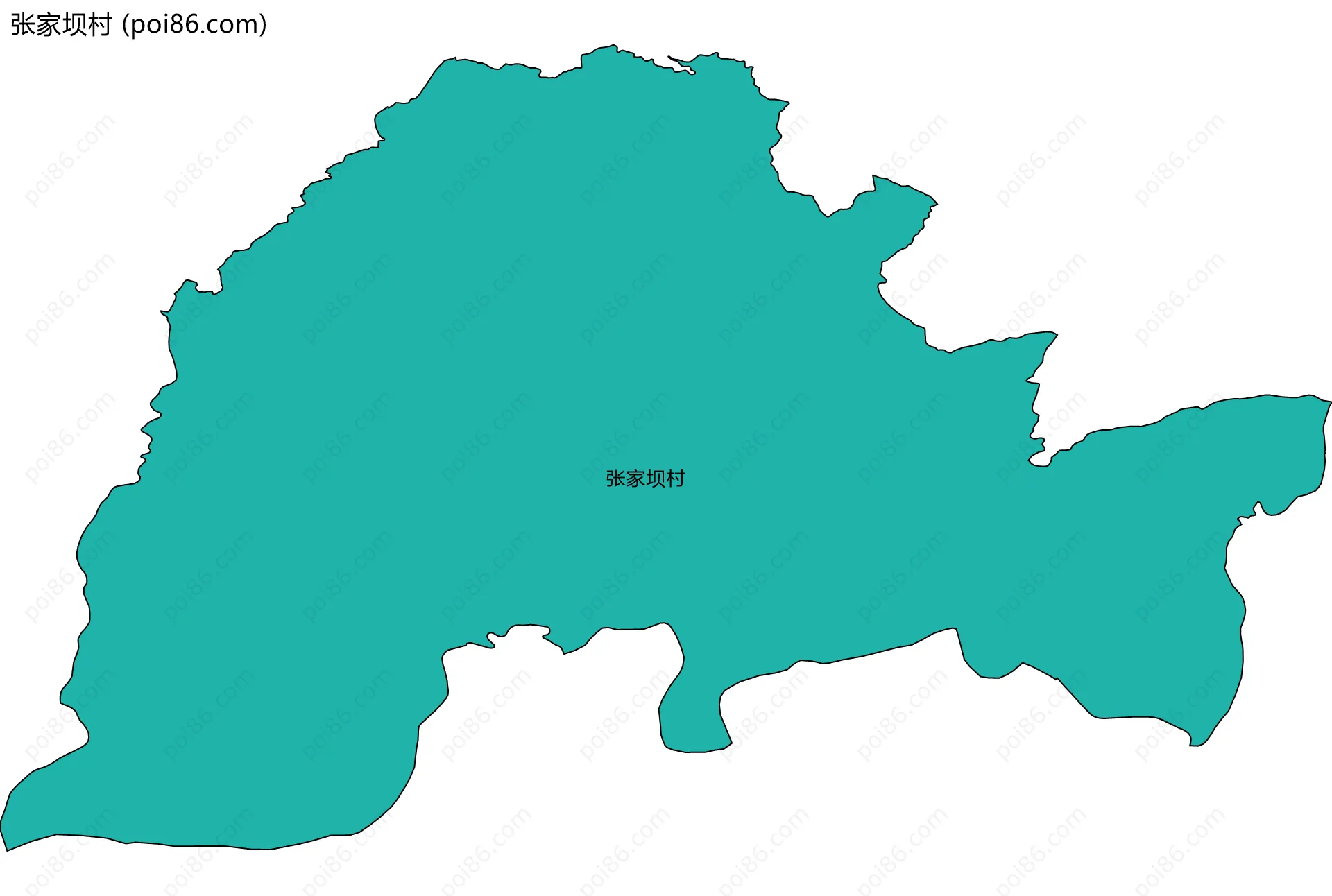 张家坝村边界地图