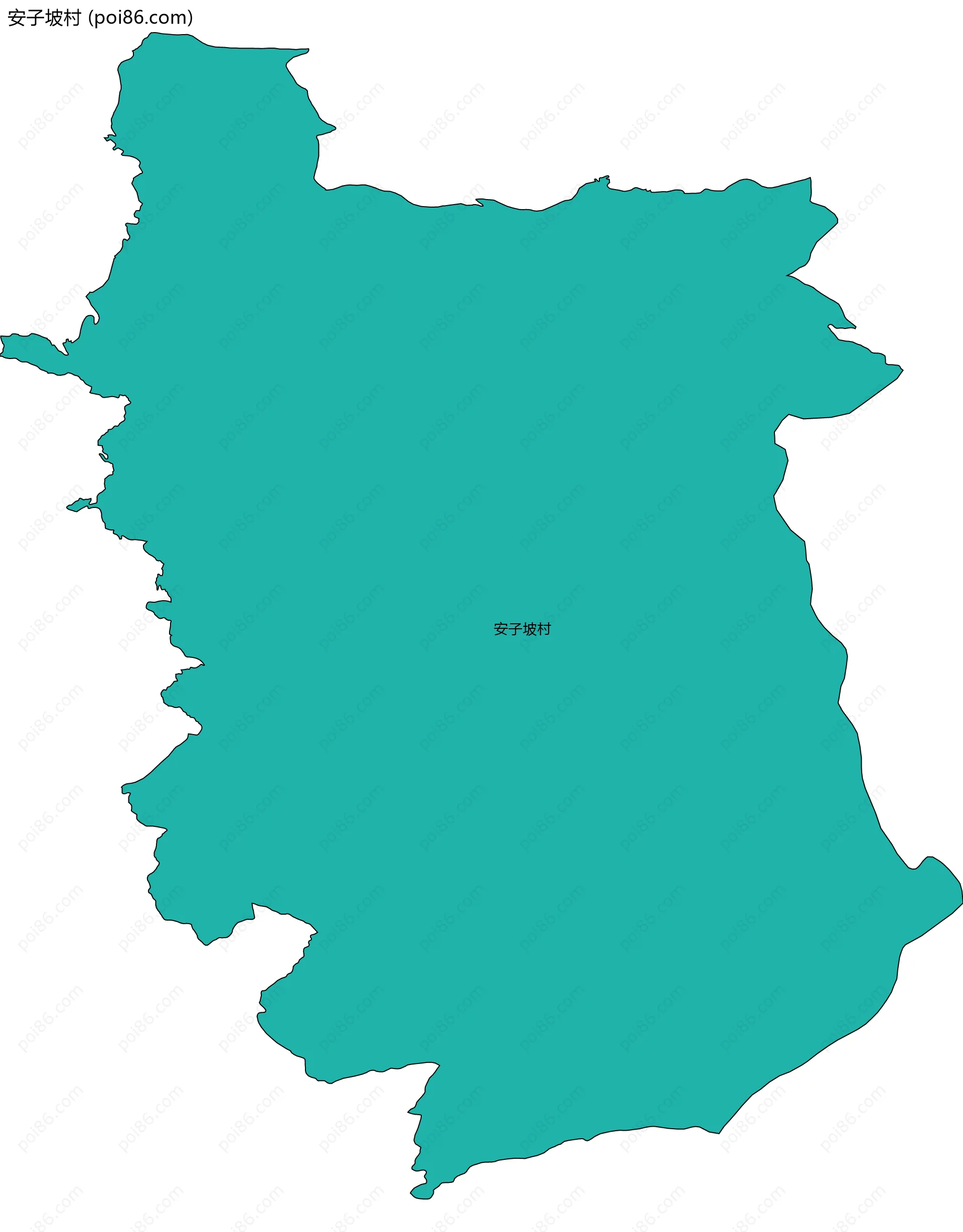 安子坡村边界地图