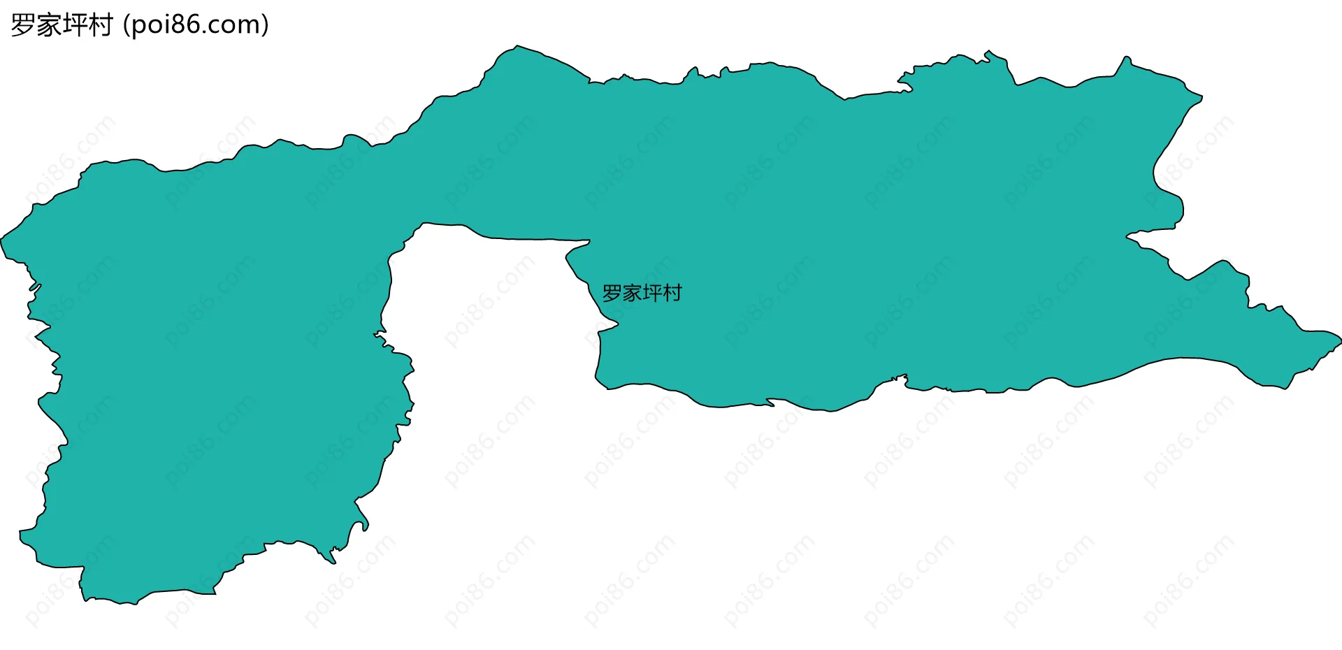 罗家坪村边界地图