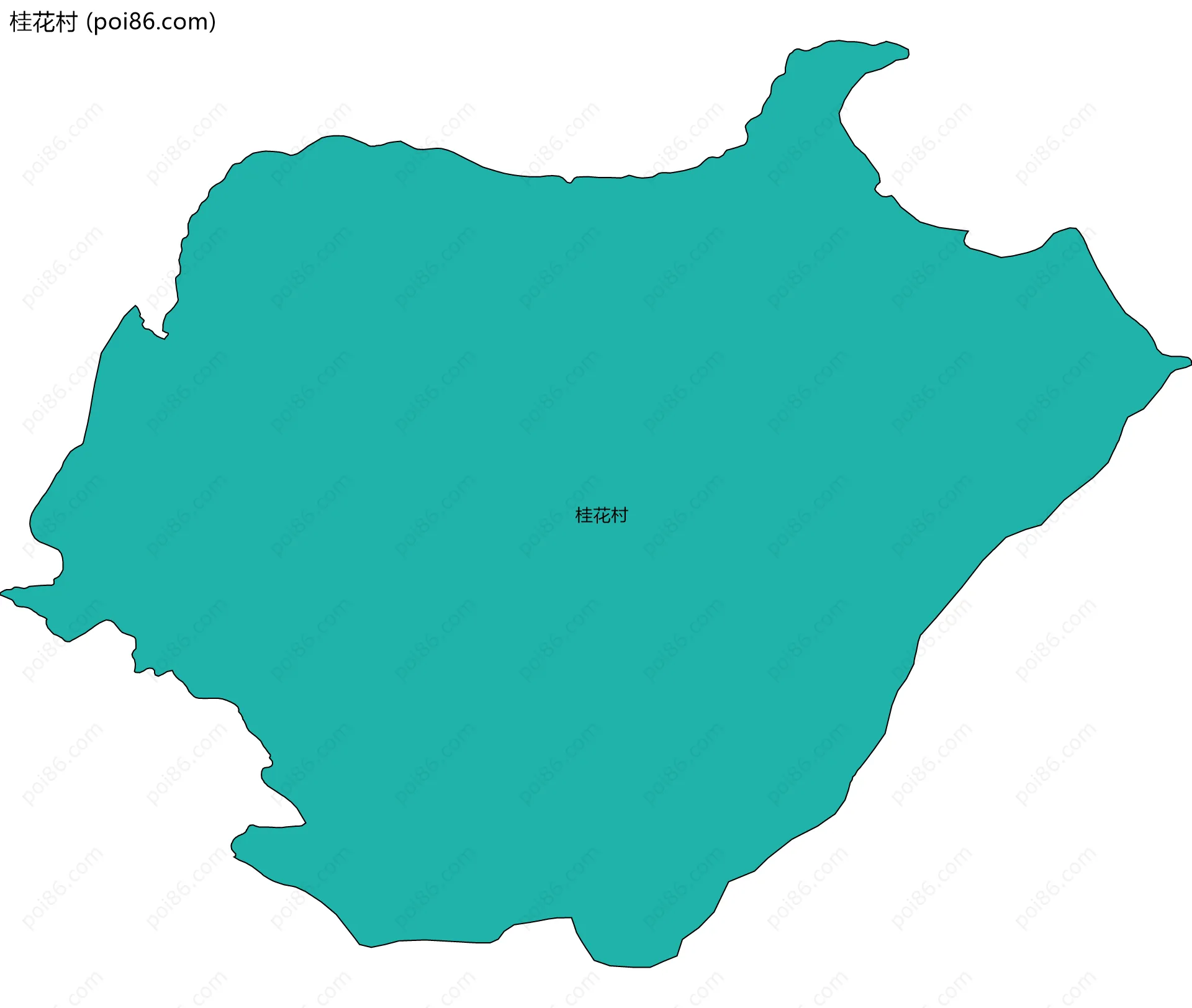 桂花村边界地图