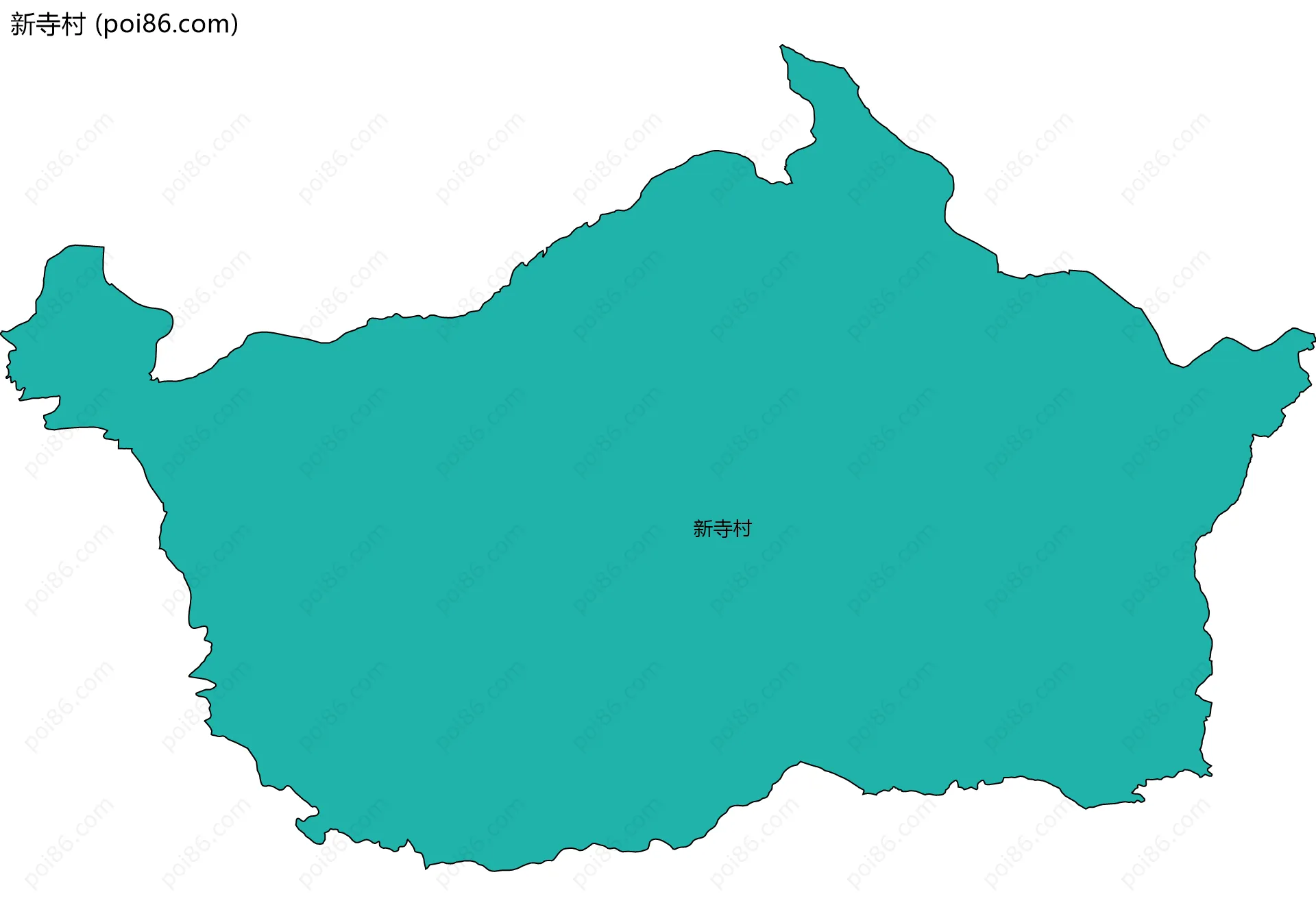 新寺村边界地图