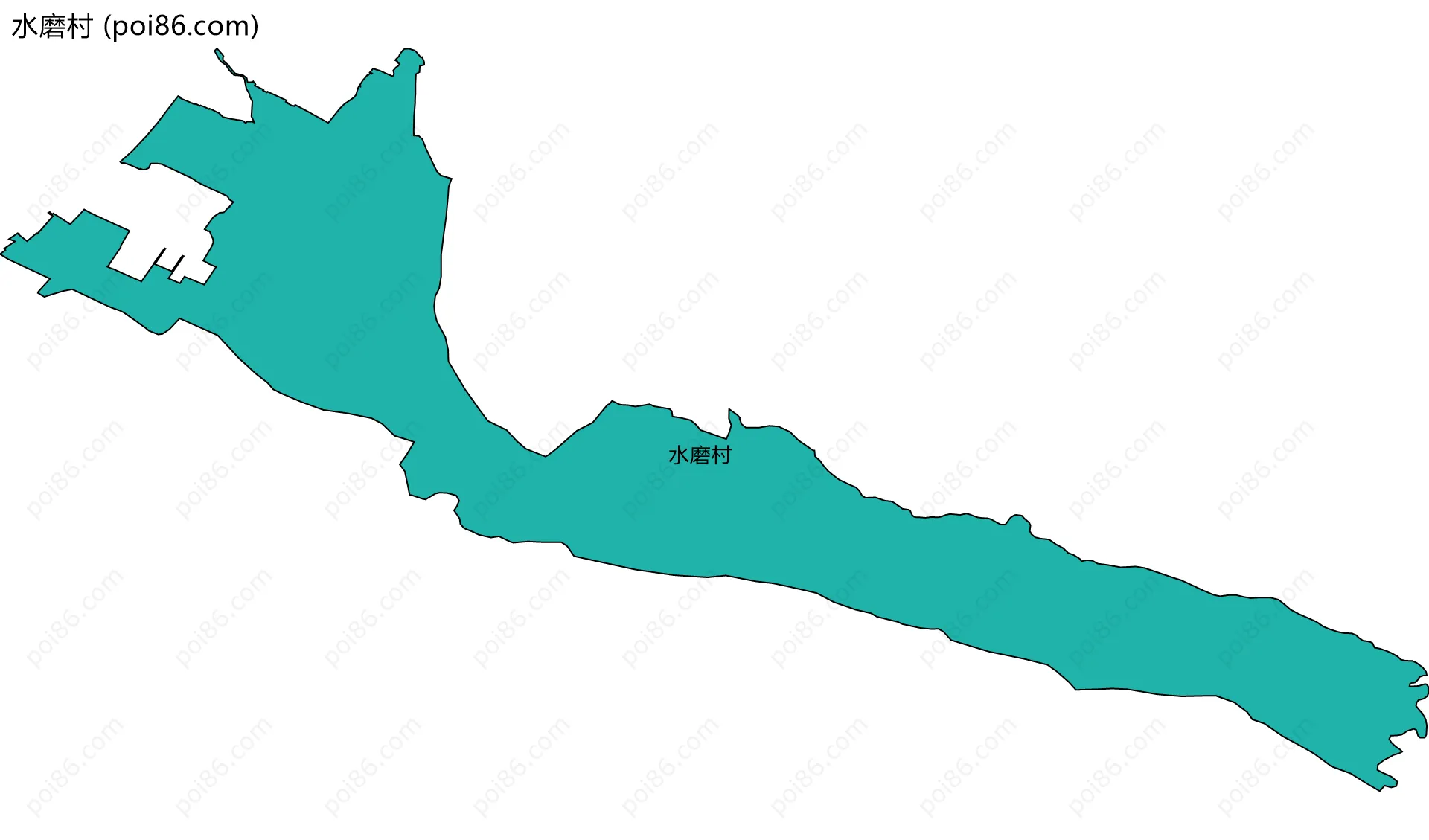 水磨村边界地图