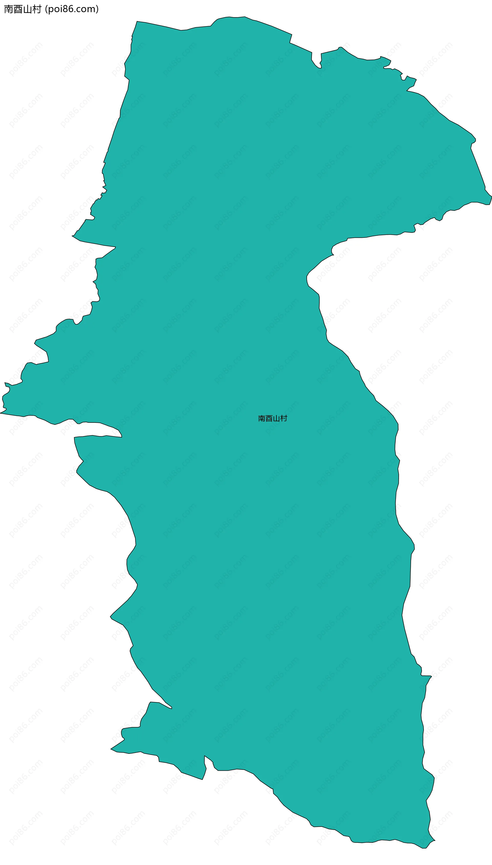 南酉山村边界地图