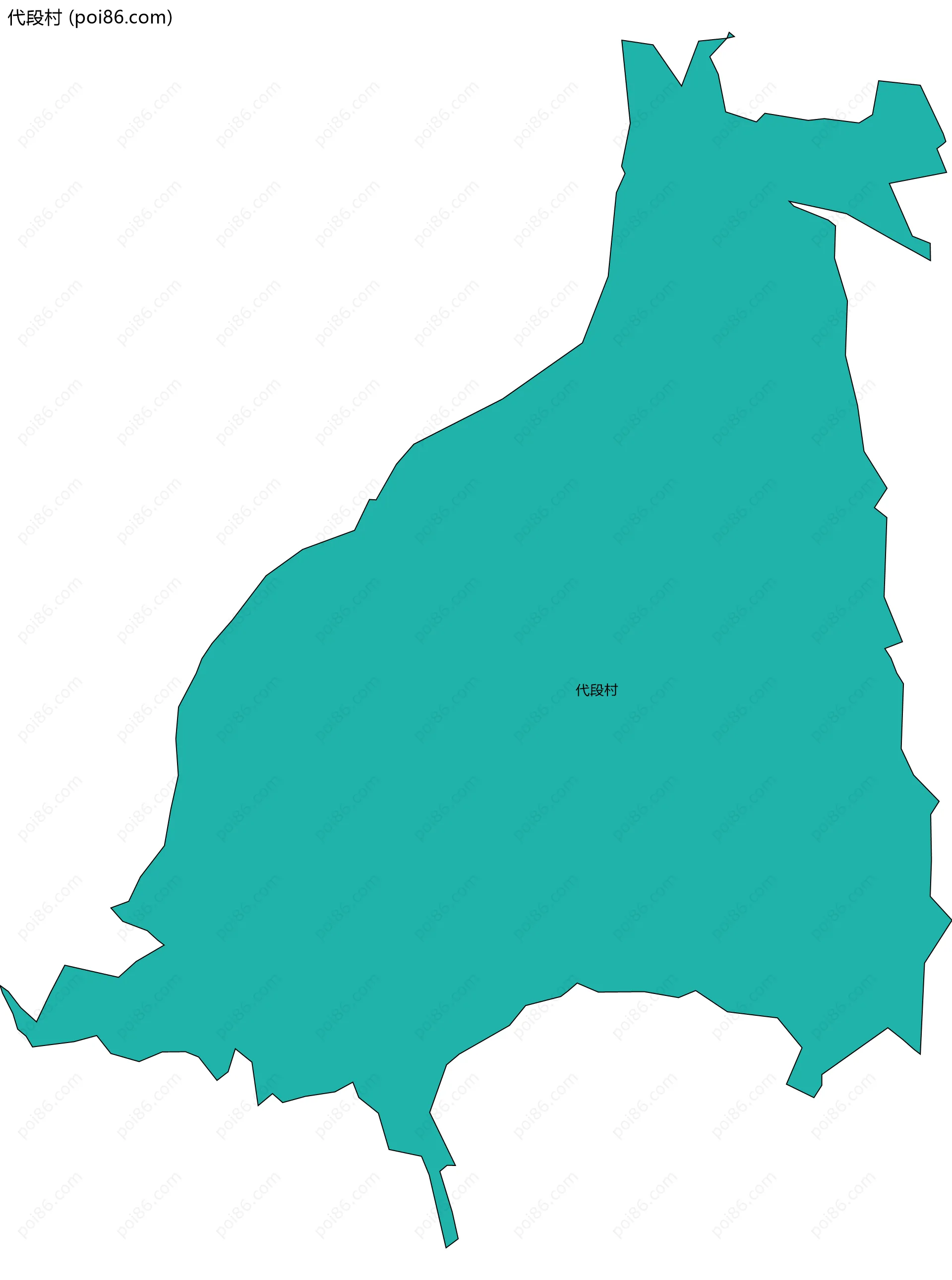 代段村边界地图