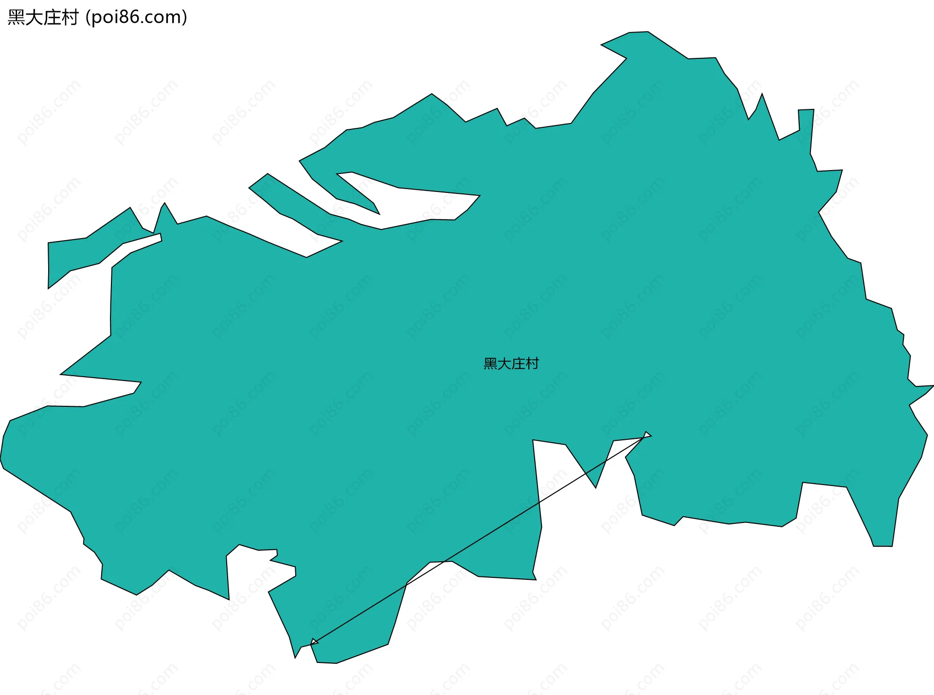 黑大庄村边界地图