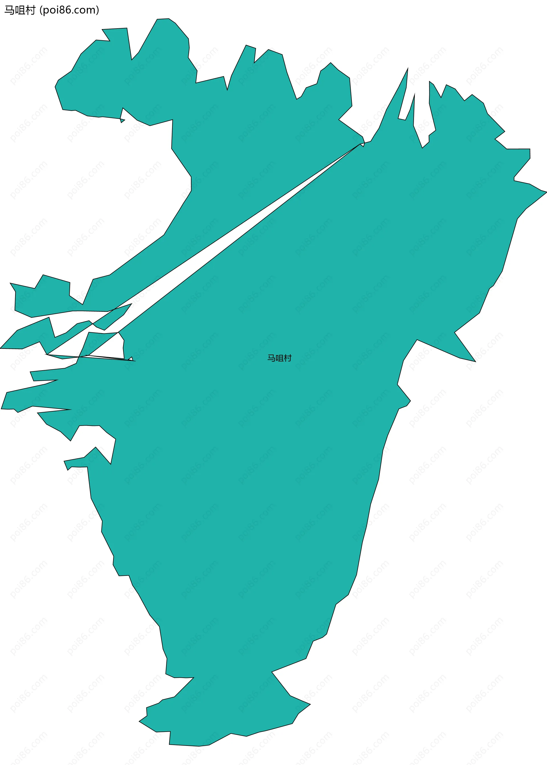 马咀村边界地图