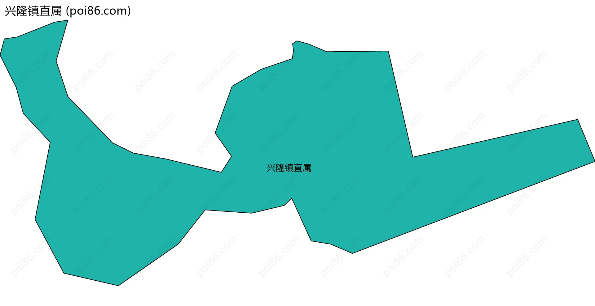 兴隆镇直属边界地图