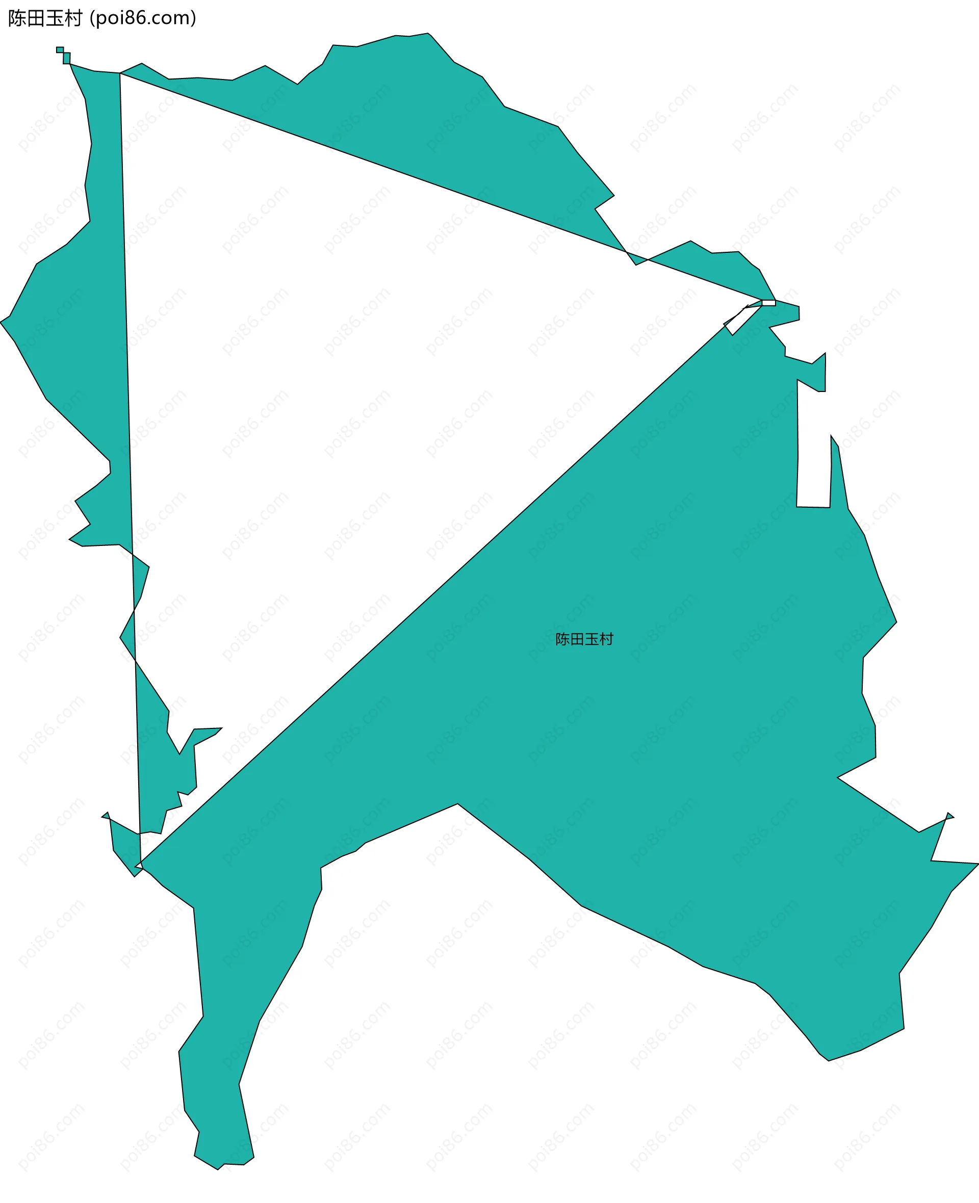 陈田玉村边界地图