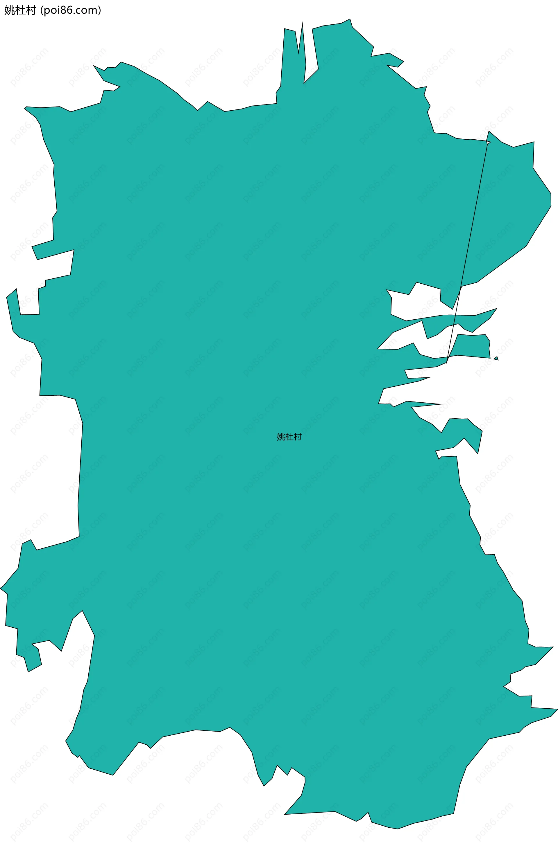 姚杜村边界地图